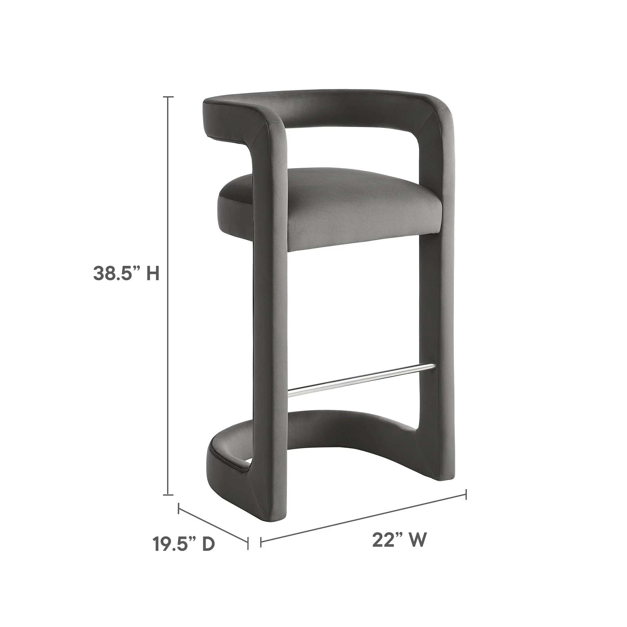 Winslow Performance Velvet Bar Stool by Modway - Image 45