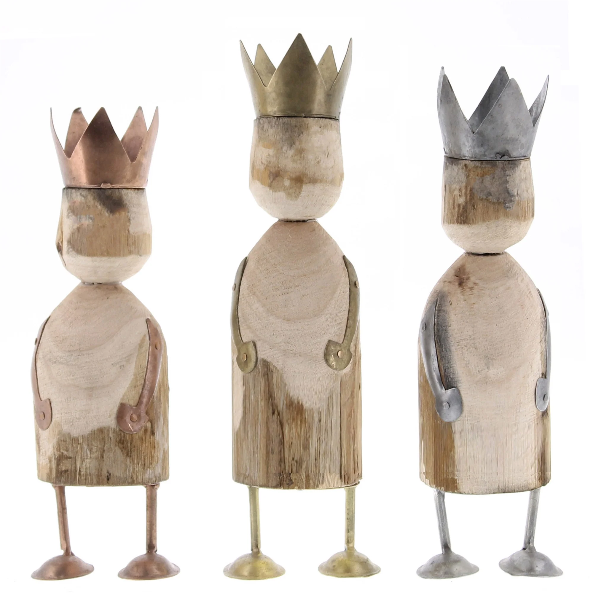 Wise Men, Wood & Metal - Set of 3 By HomArt - Image 2