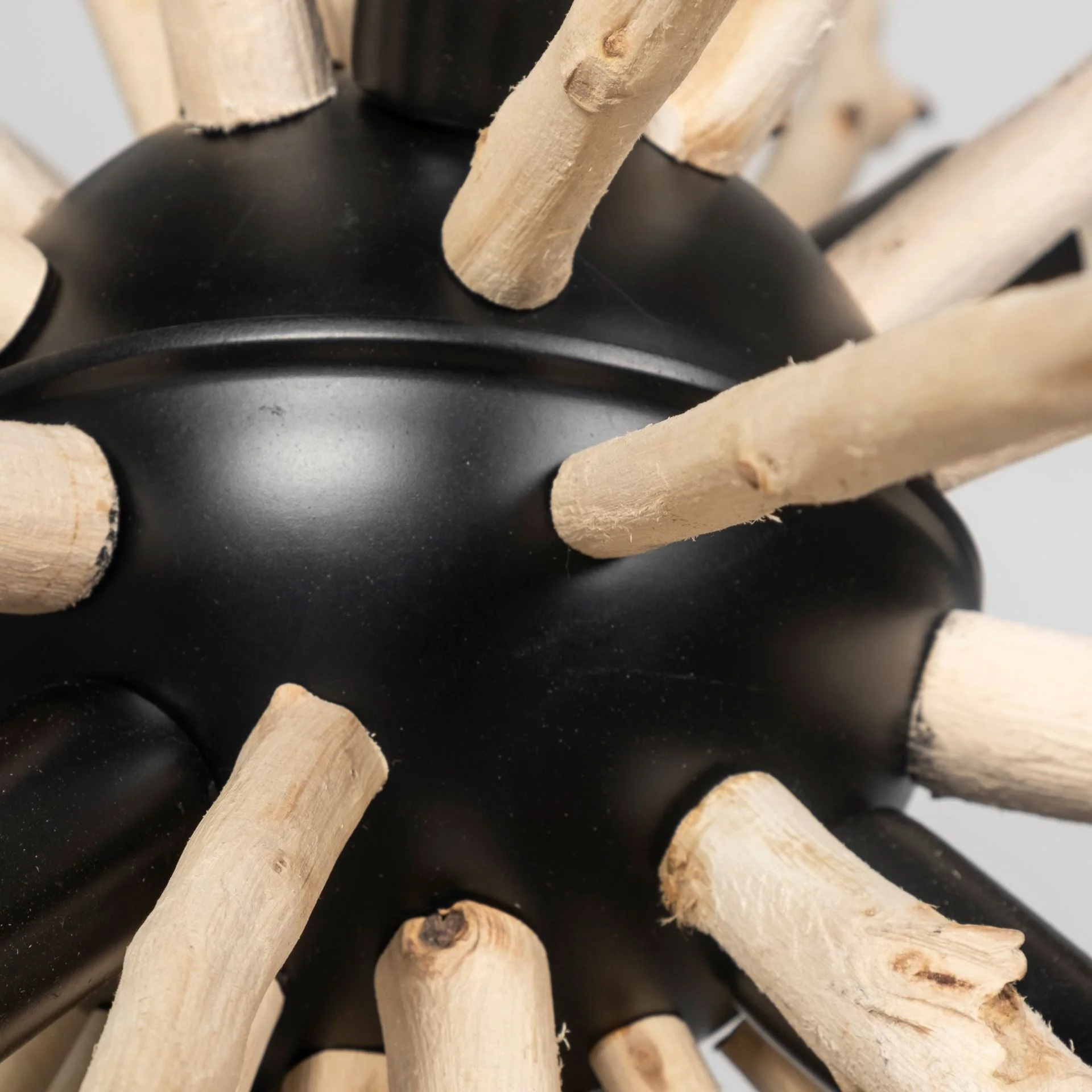 Wood and Metal Starburst Six Bulb Hanging Light By Homeroots - Image 6
