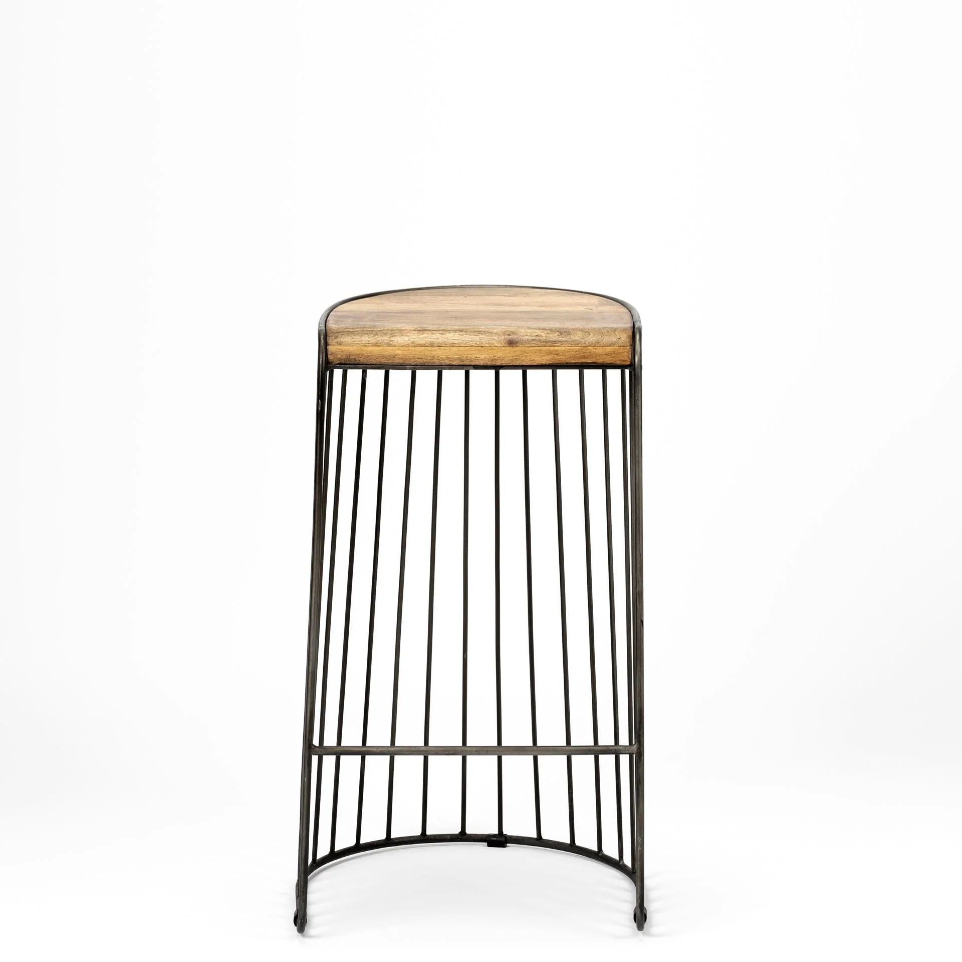 Wood And Metal Wire Design Counter Stool By Homeroots - Image 3