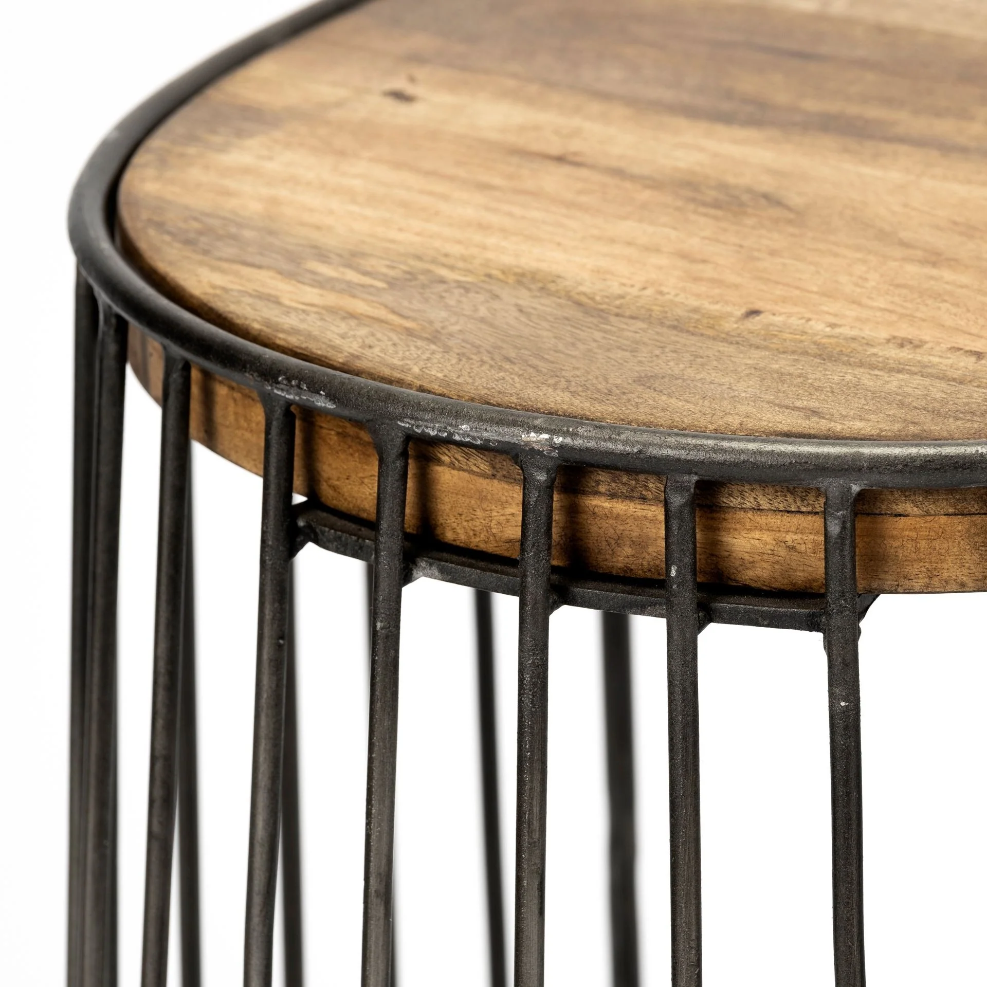 Wood And Metal Wire Design Counter Stool By Homeroots - Image 7