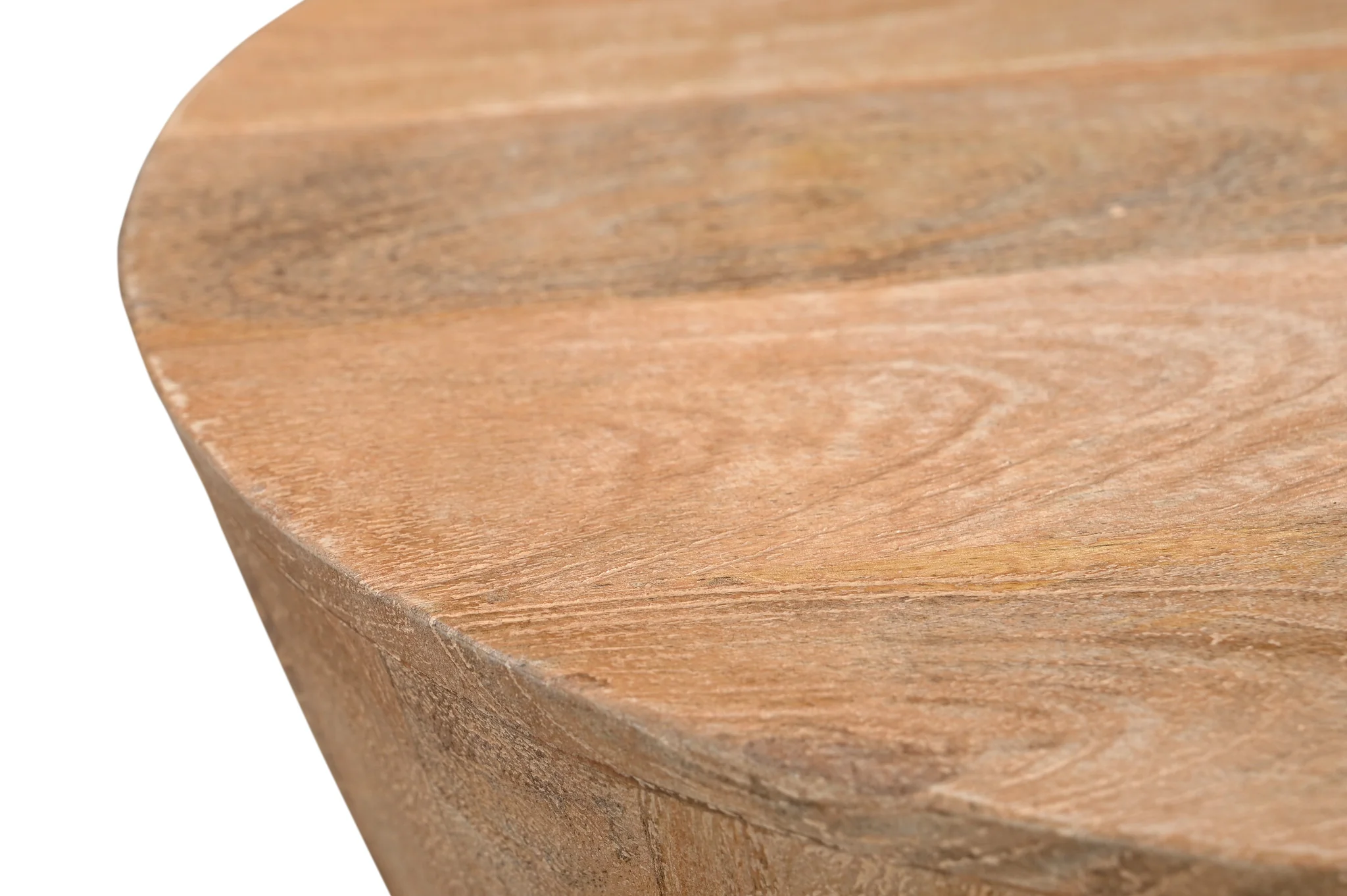 Wood Brown And Brown Wood Solid Wood Round End Table By Homeroots - Image 4