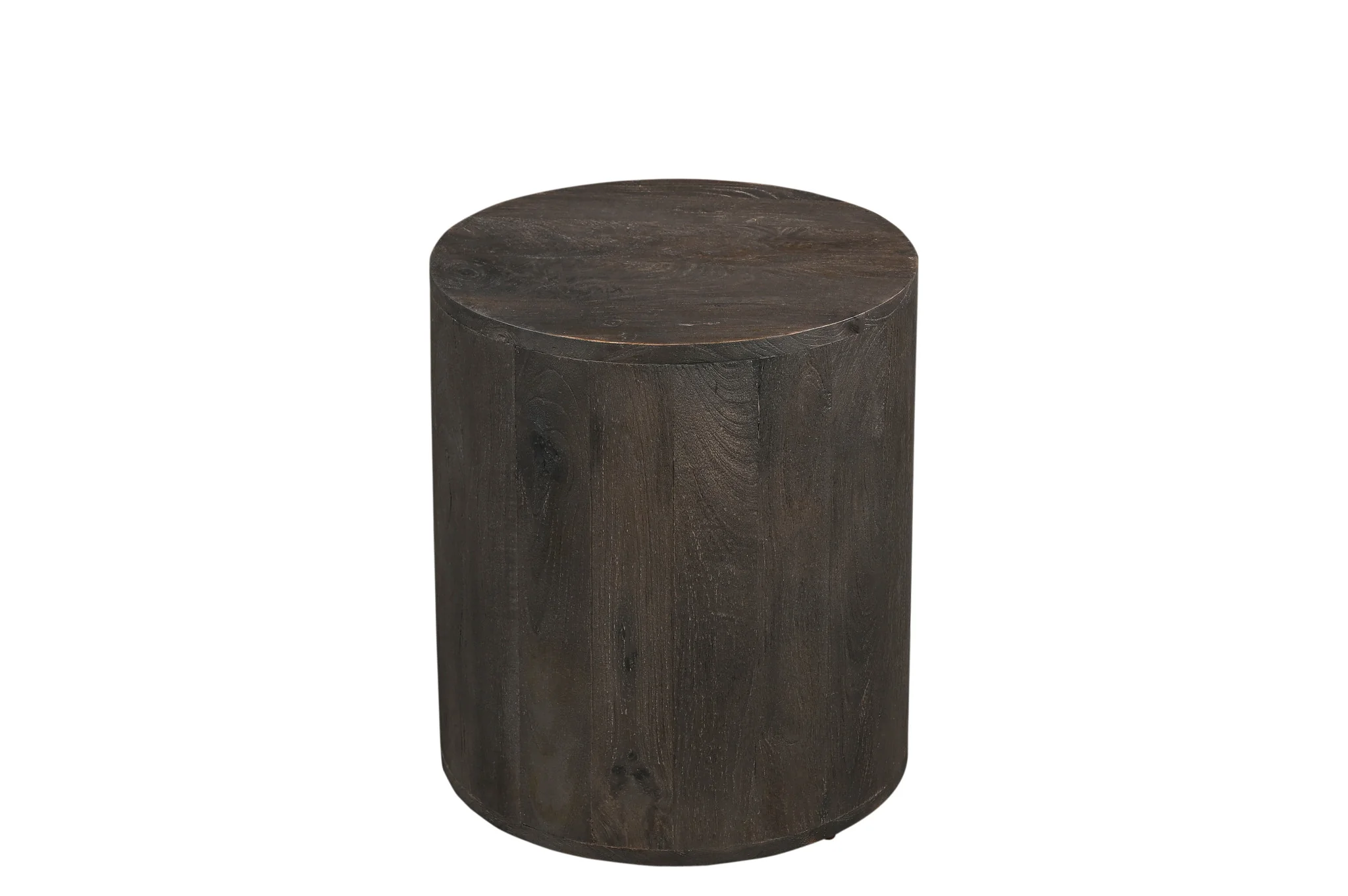 Wood Brown Solid Wood Round End Table By Homeroots - Image 2