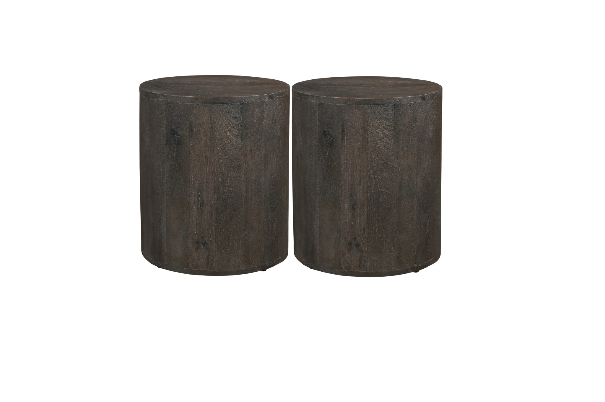 Wood Brown Solid Wood Round End Table By Homeroots - Image 3