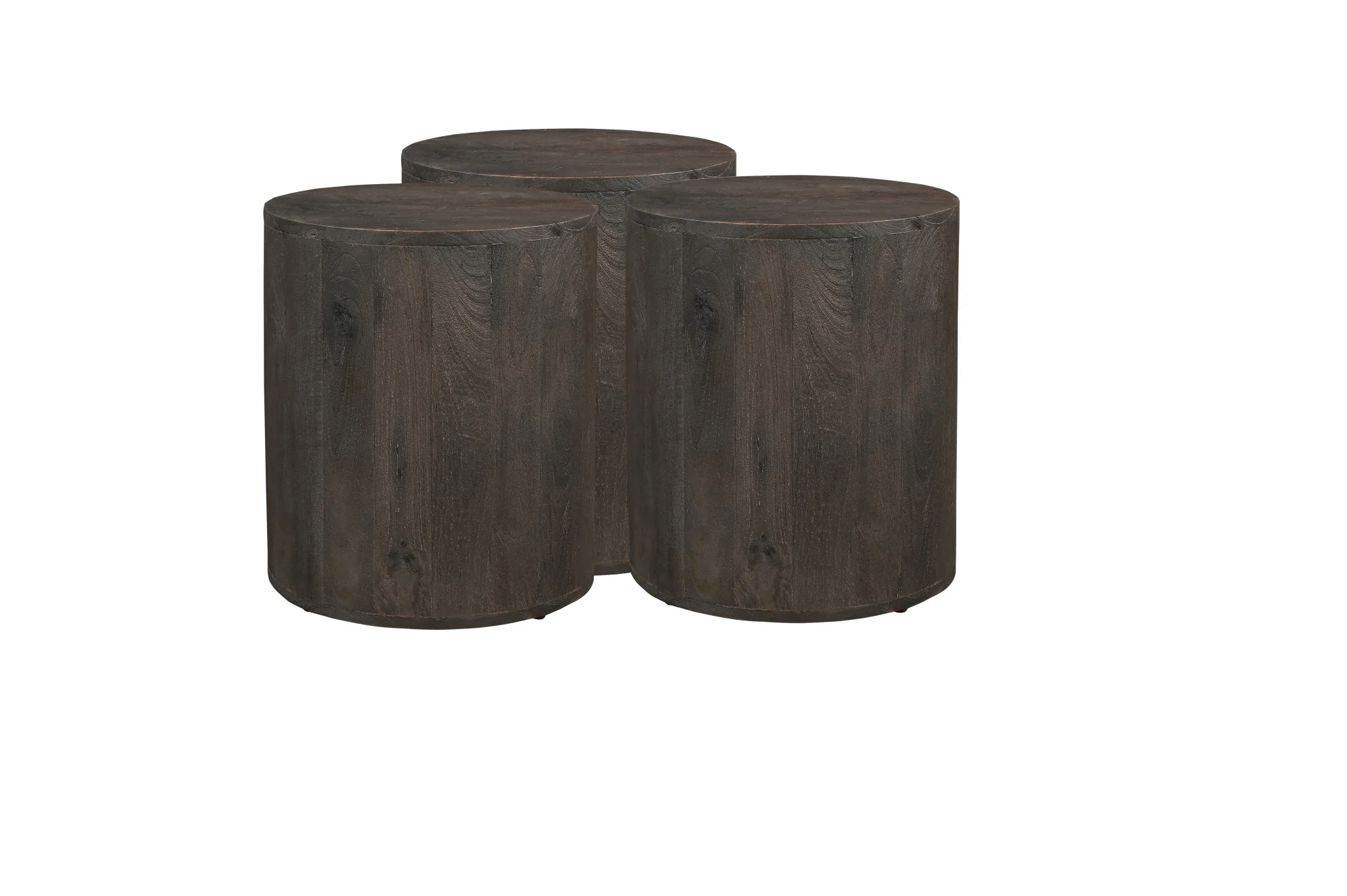 Wood Brown Solid Wood Round End Table By Homeroots - Image 4