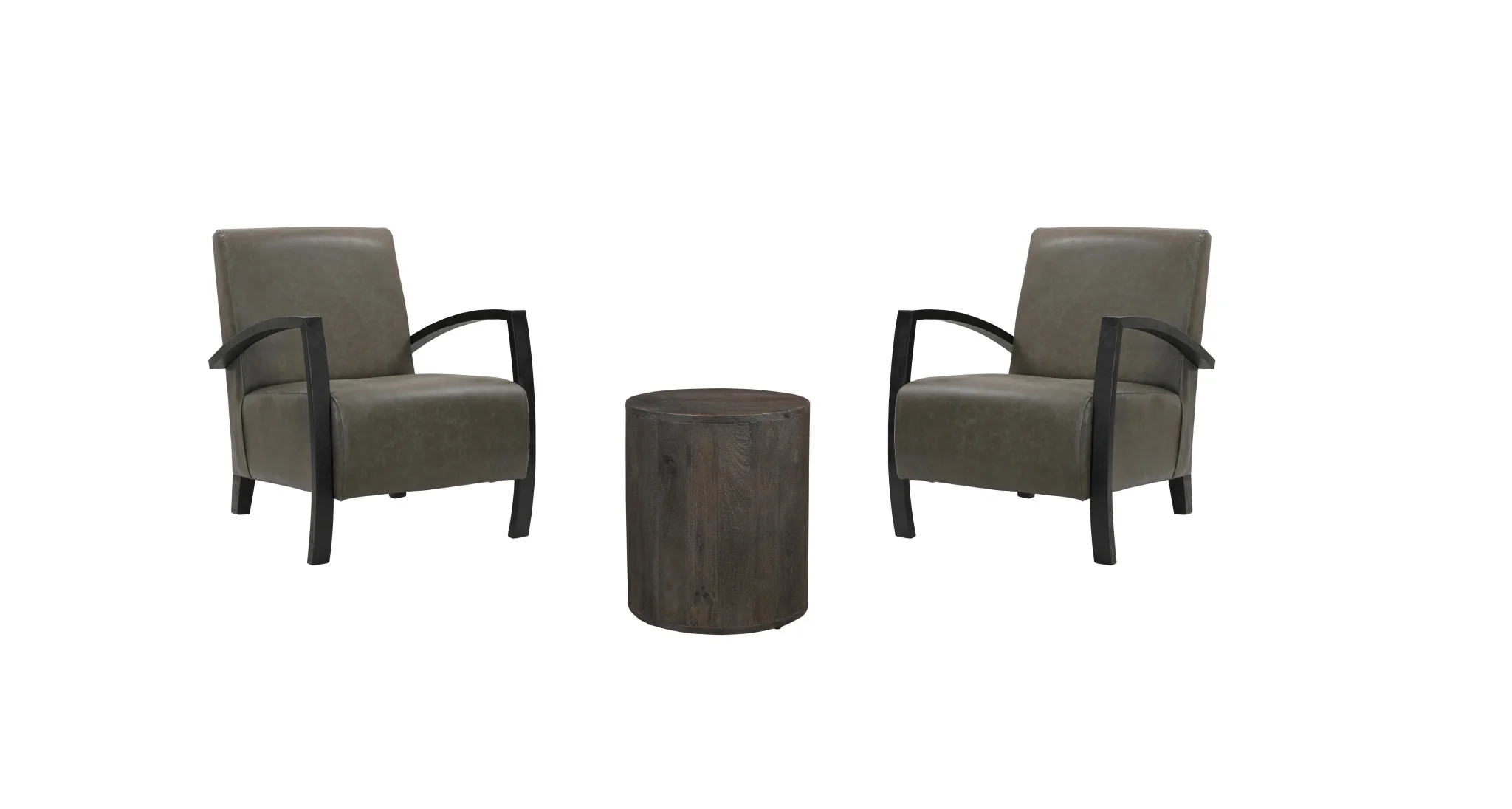 Wood Brown Solid Wood Round End Table By Homeroots - Image 5