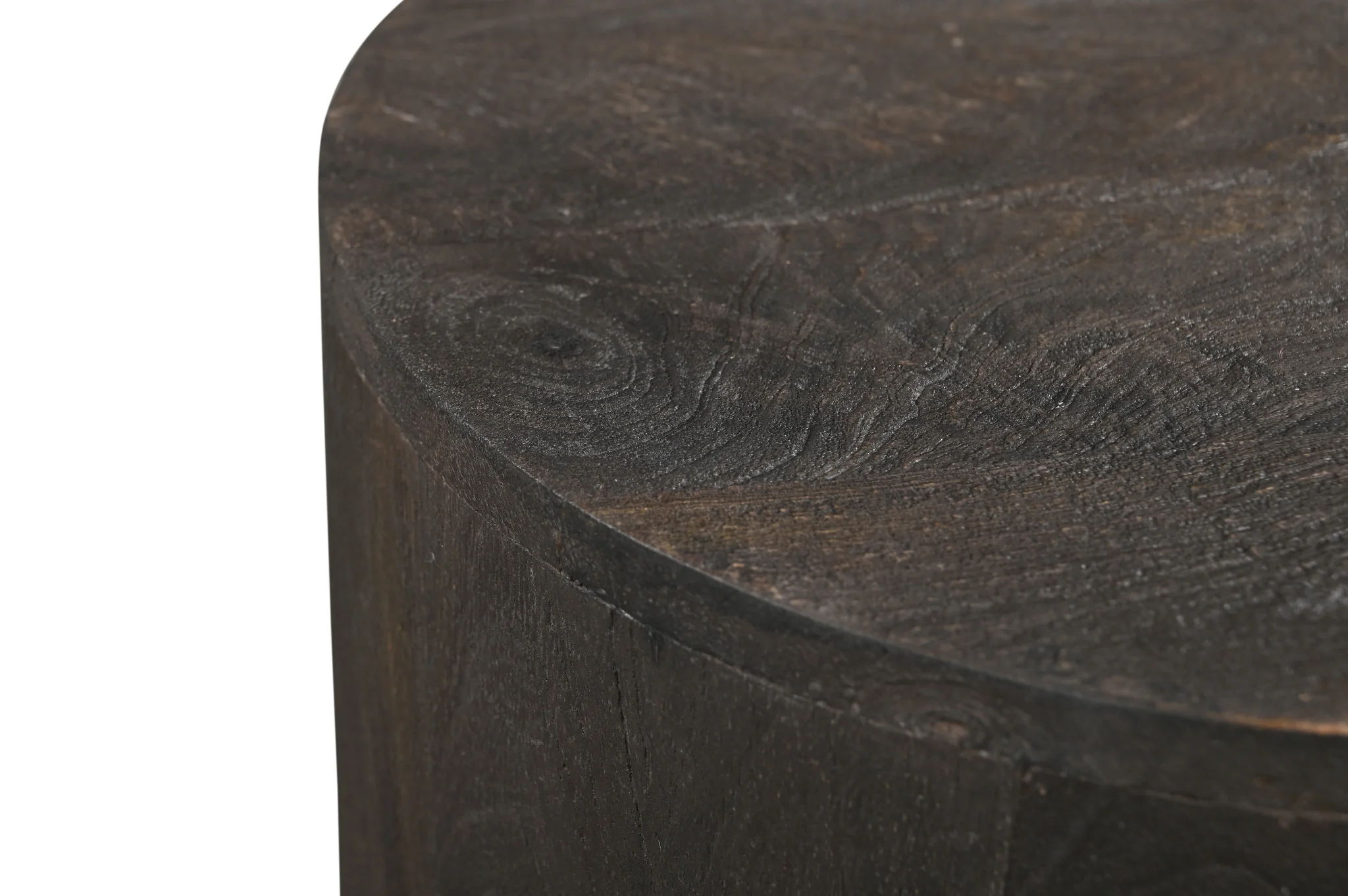 Wood Brown Solid Wood Round End Table By Homeroots - Image 6