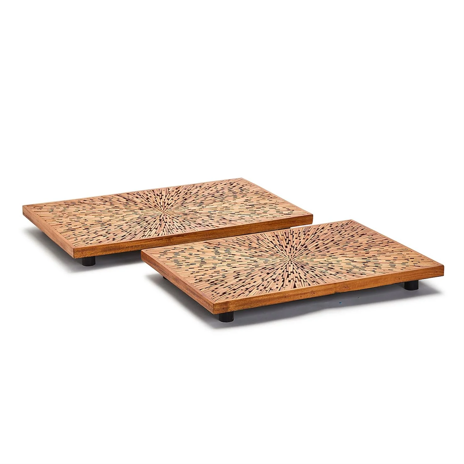 Wood Chip Trays Set Of 4 By Tozai Home - Image 2