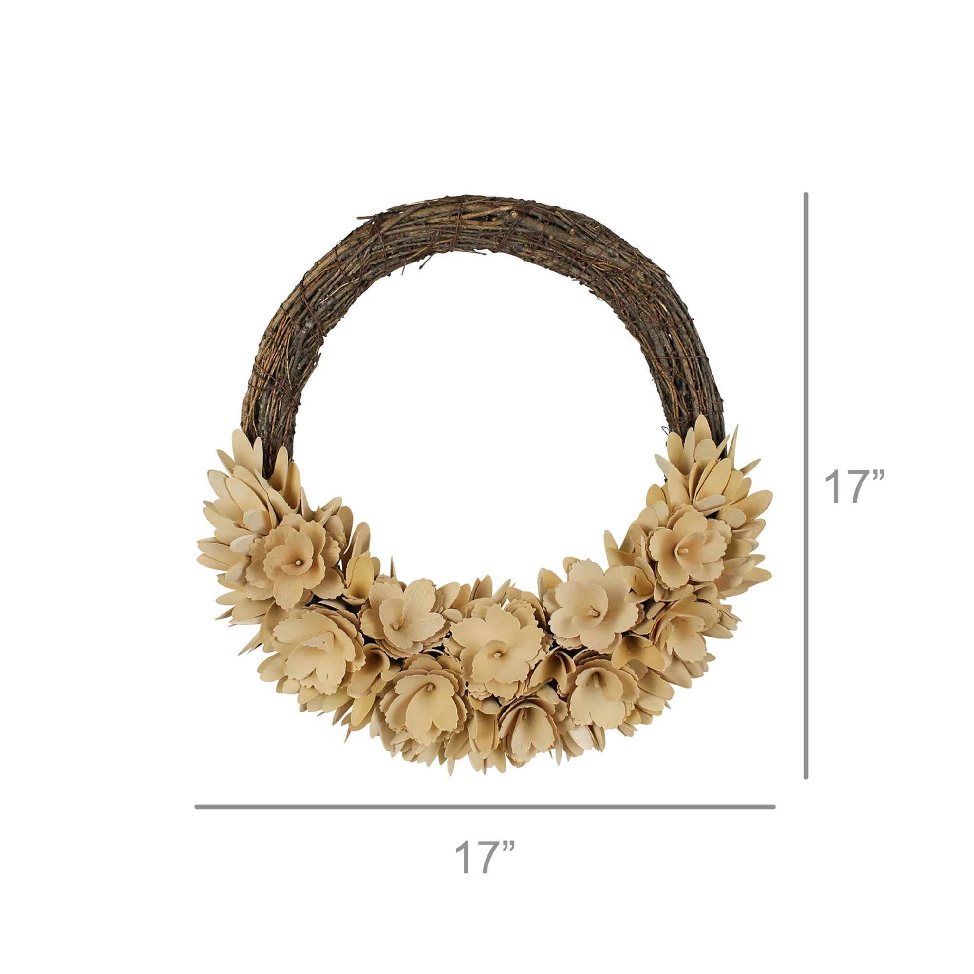 Wood Curl Wreath By HomArt - Image 2