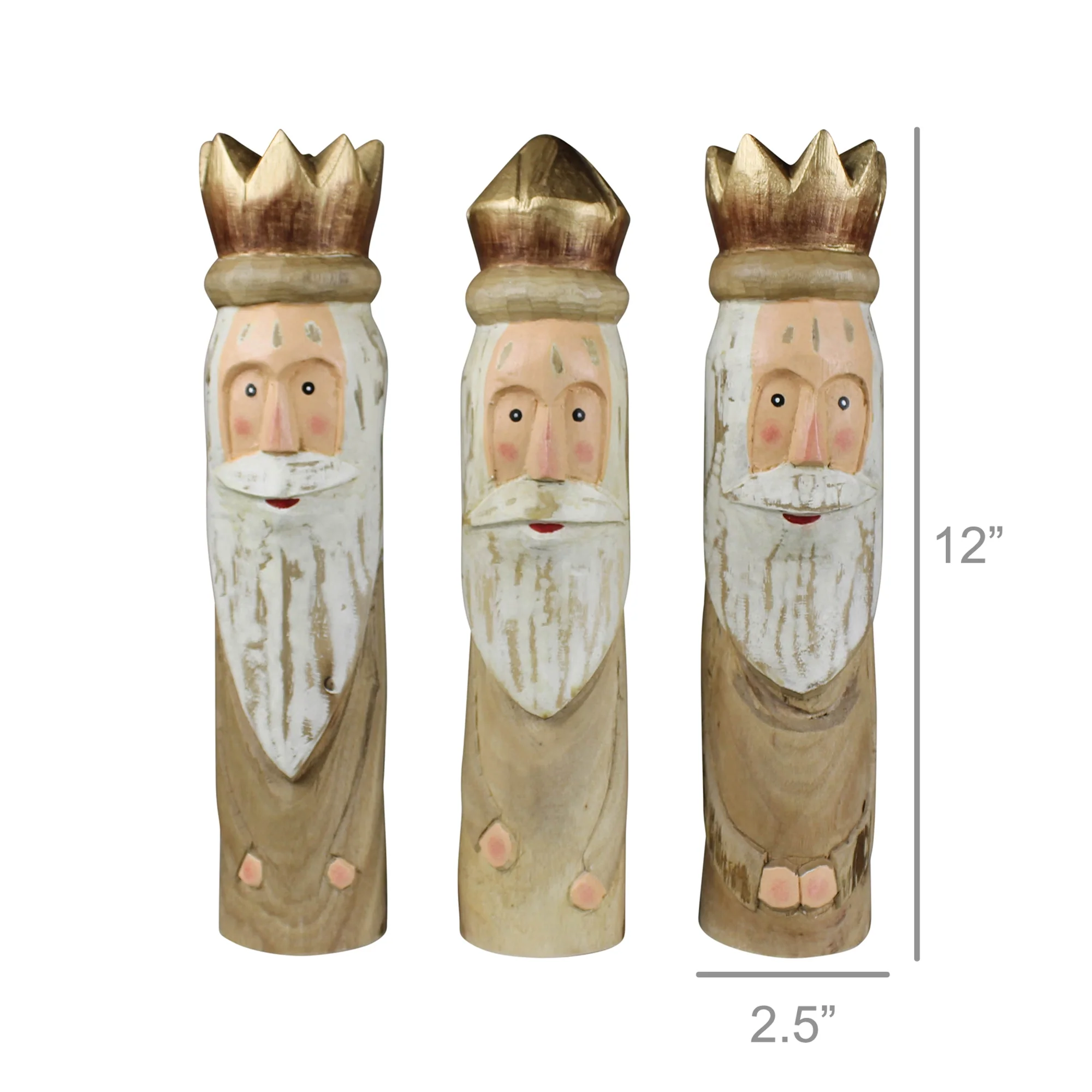 Wood Kings, Set of 3 By HomArt - Image 3