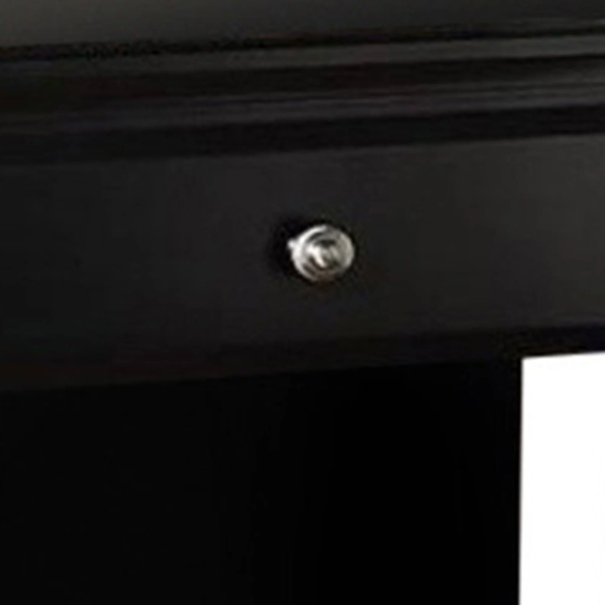 Wood Night Stand With Drawer, Black By Benzara - Image 2