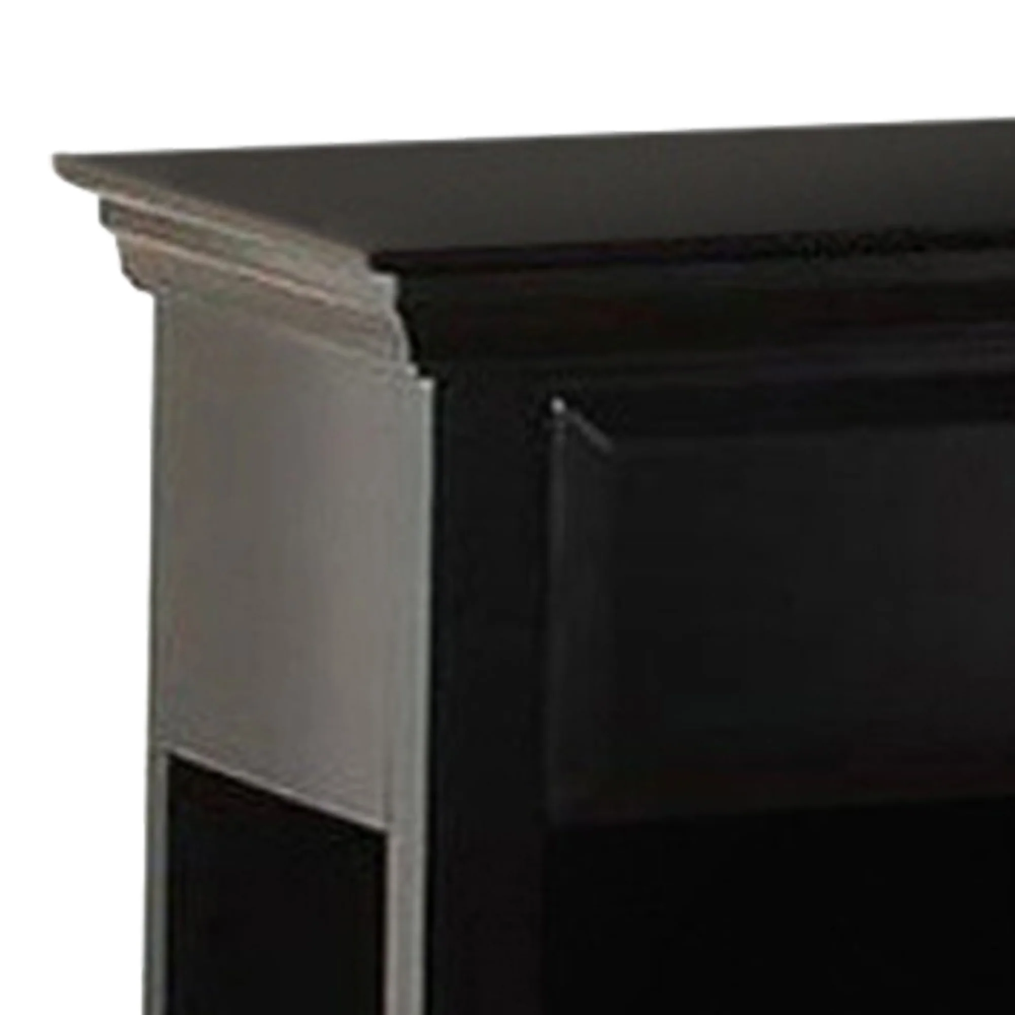 Wood Night Stand With Drawer, Black By Benzara - Image 6