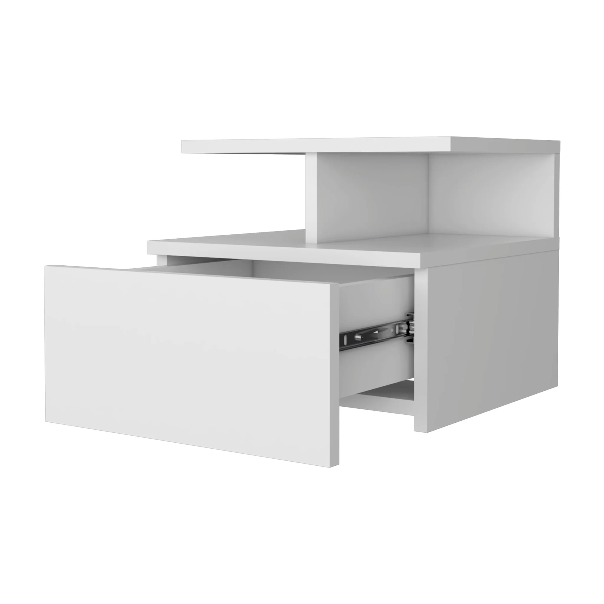 Wood One Drawer Floating Nightstand By Homeroots - Image 2