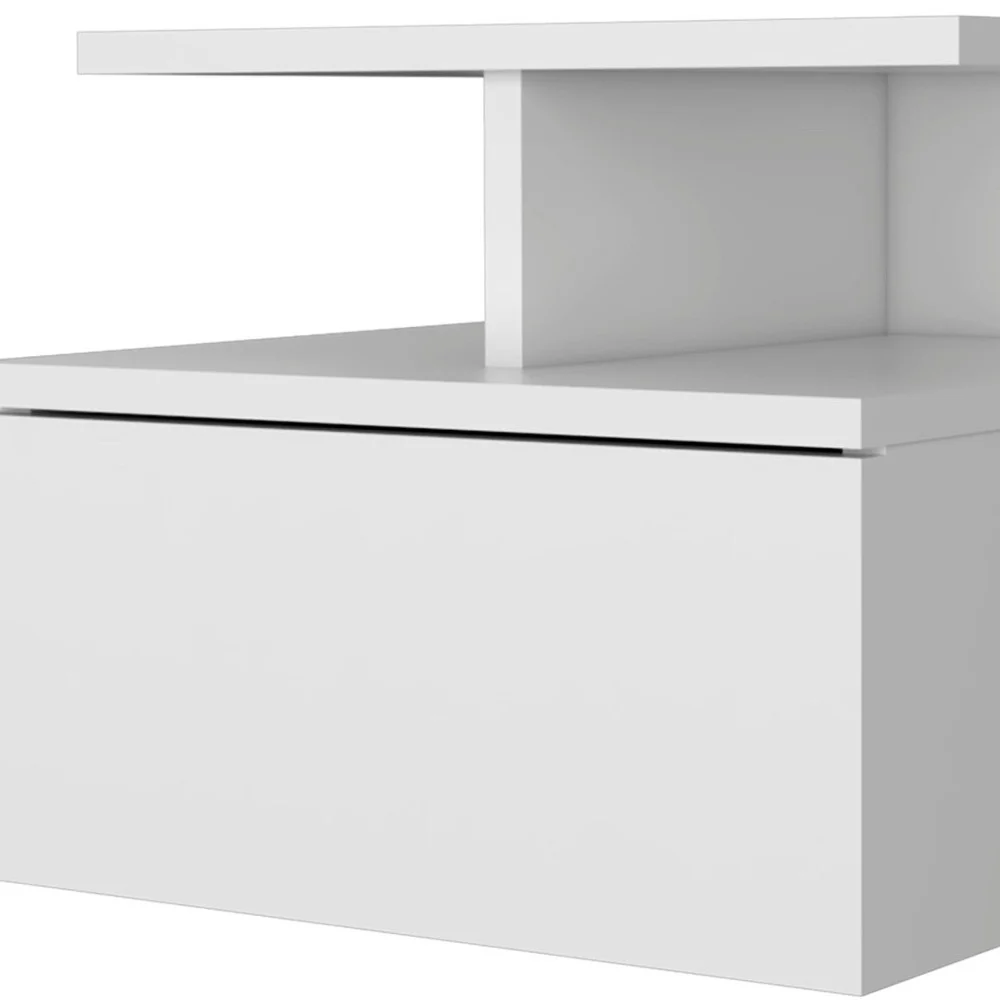 Wood One Drawer Floating Nightstand By Homeroots - Image 4