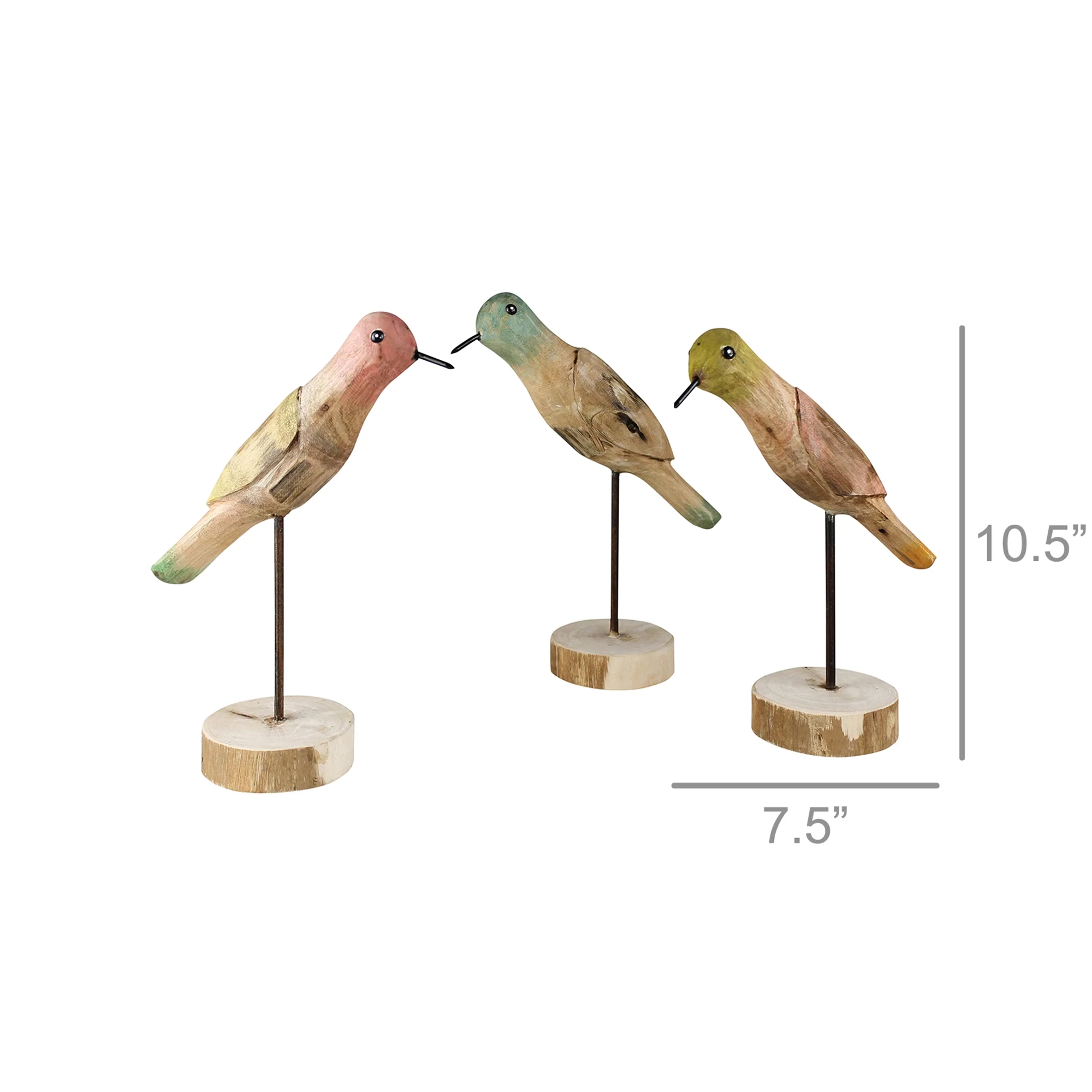 Wood Parakeets, Set/3 By HomArt - Image 5