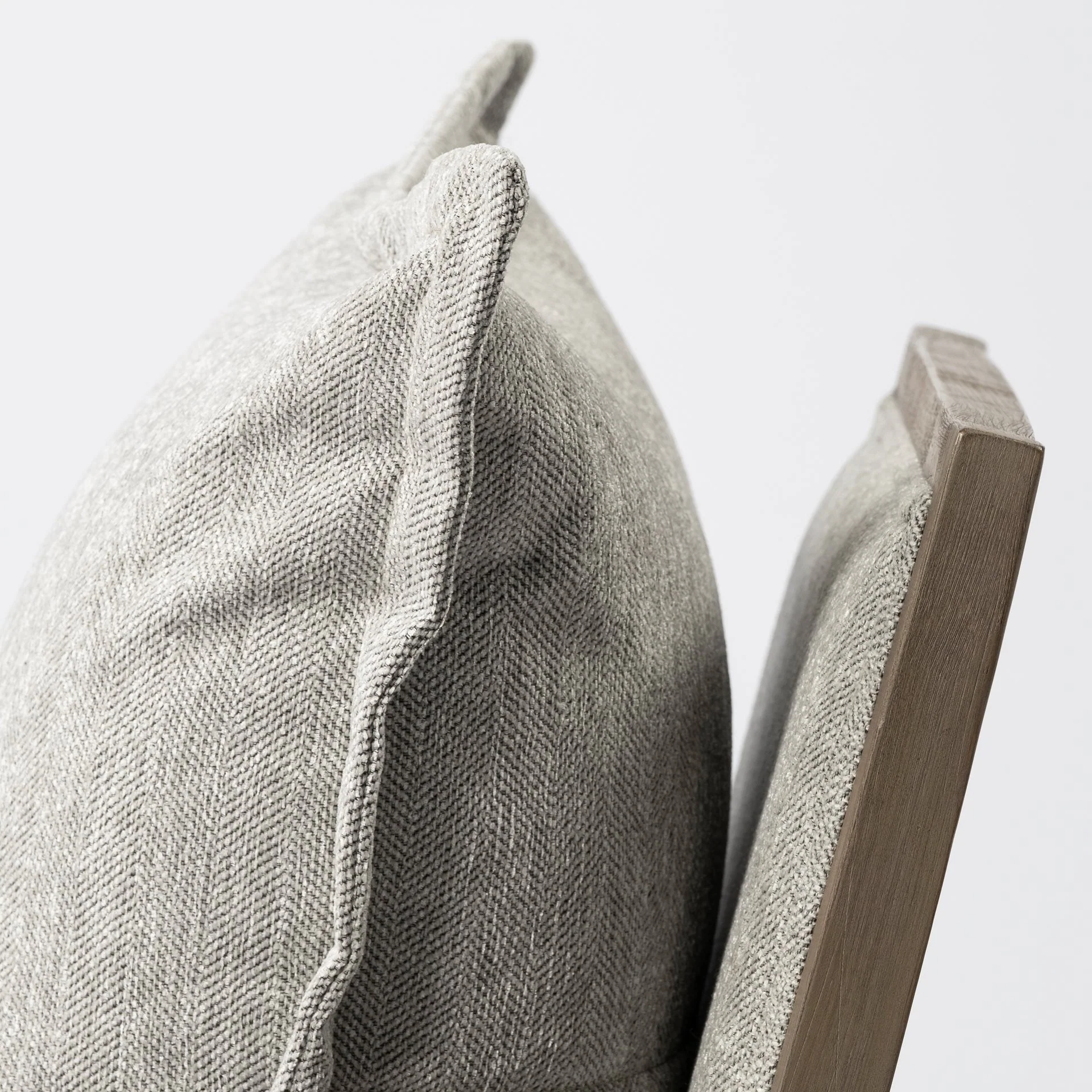 Wooden Accent Chair with Ash Gray Cushions By Homeroots - Image 8
