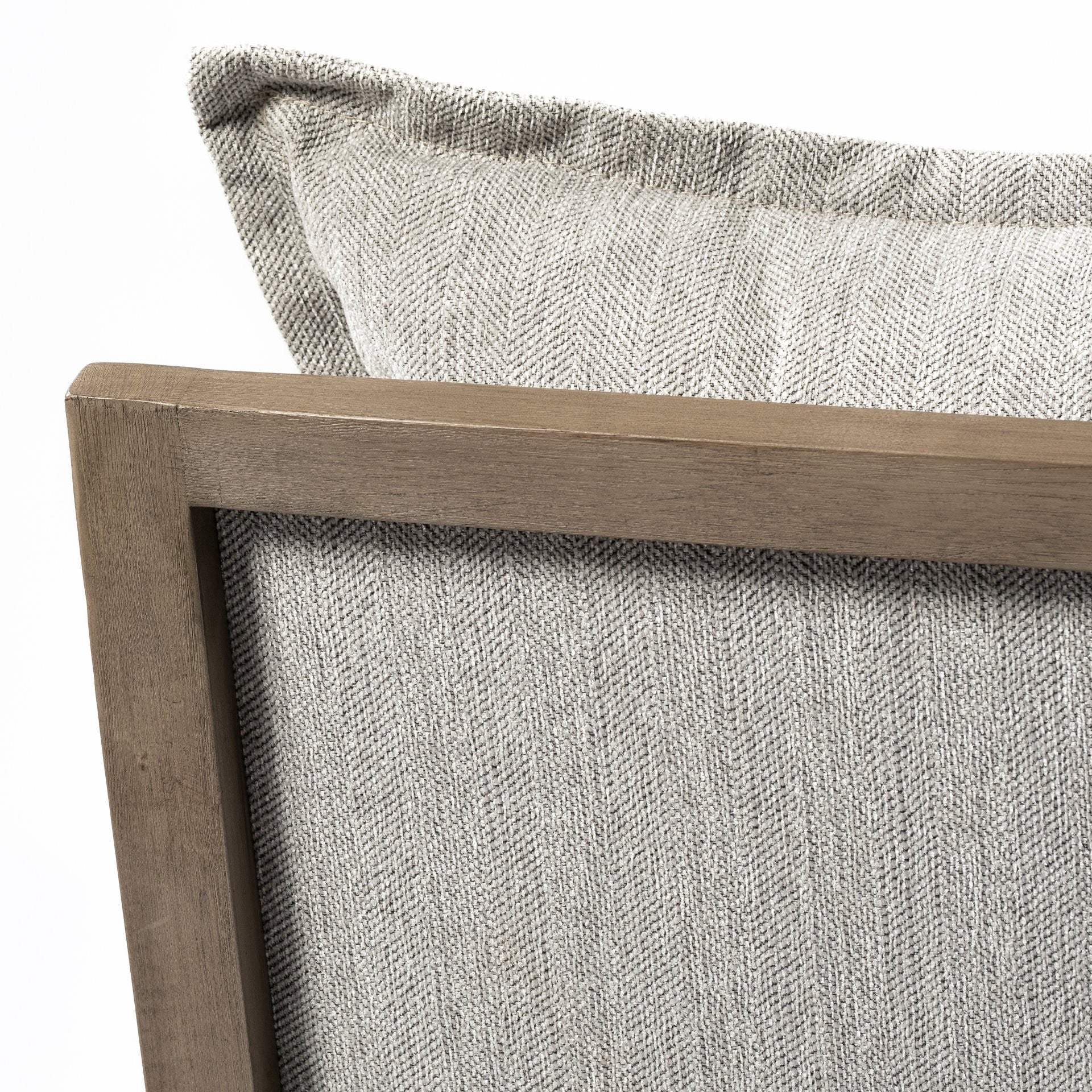 Wooden Accent Chair with Ash Gray Cushions By Homeroots - Image 9