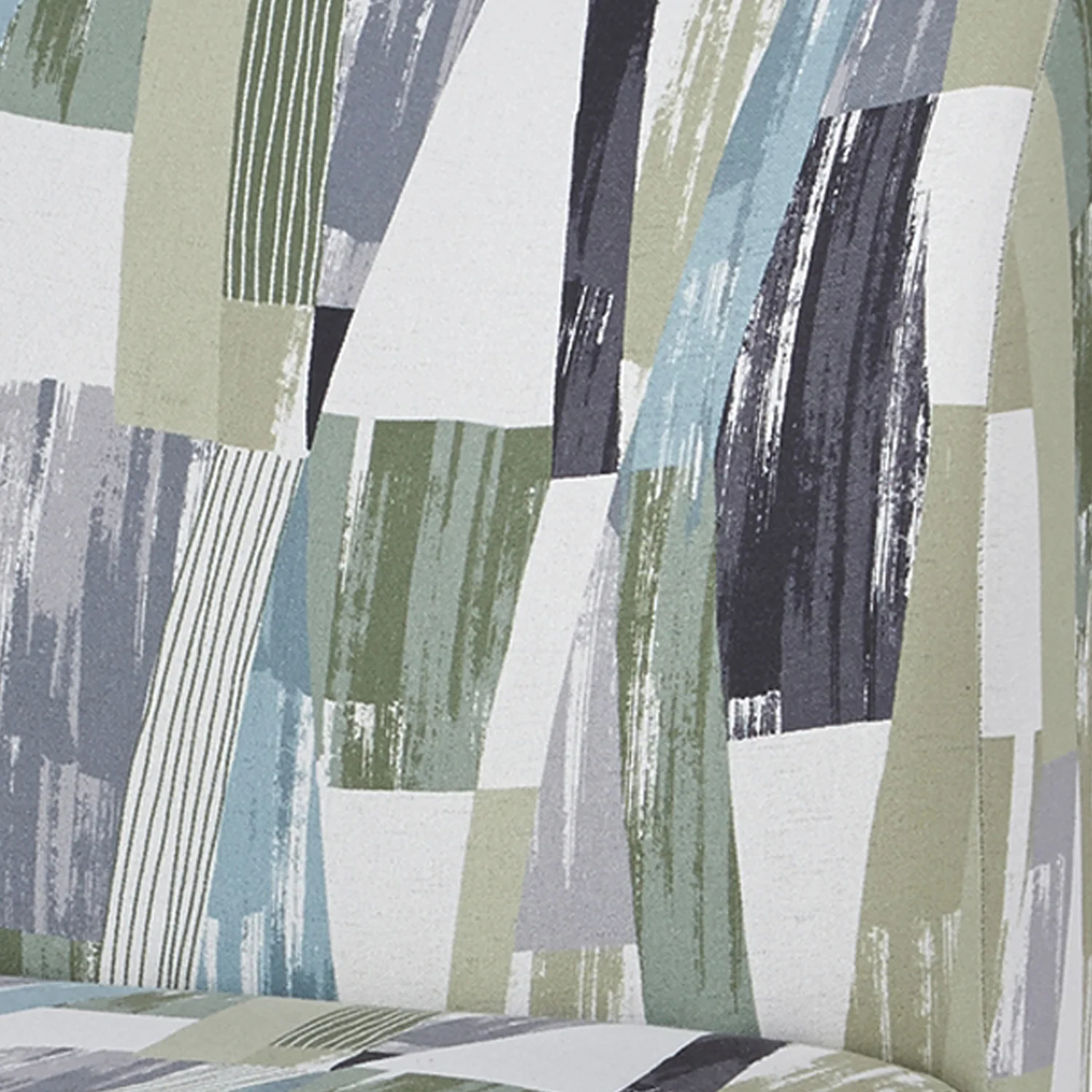 Wooden Armless Accent Chair With Patterned Fabric Upholstery, Multicolor By Benzara - Image 3