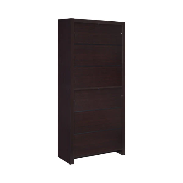 Wooden Bookcase With 3 Shelves And 1 Drawer Dark Brown By Benzara - Image 4
