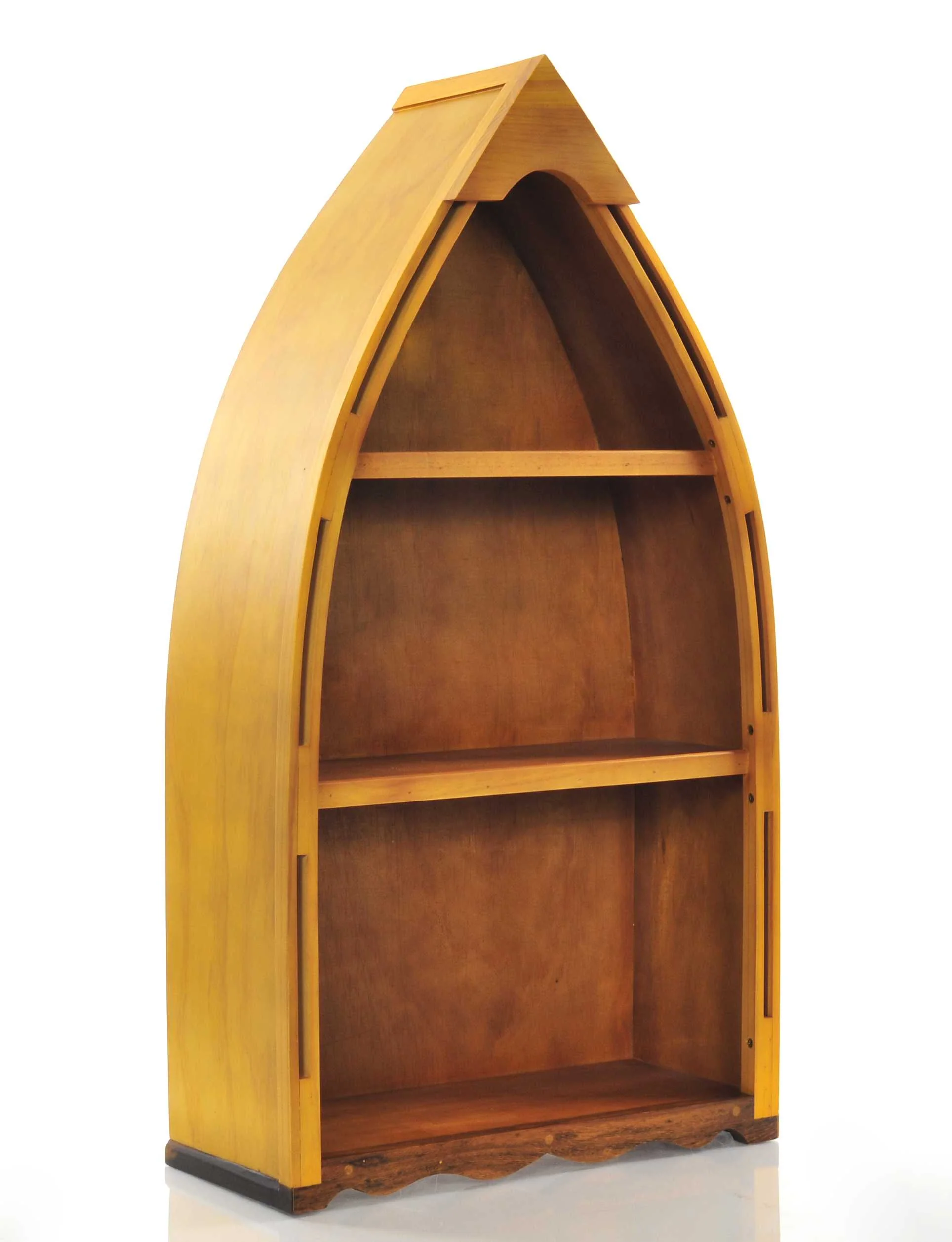 Wooden Canoe Book Shelf Small By Homeroots - Image 2