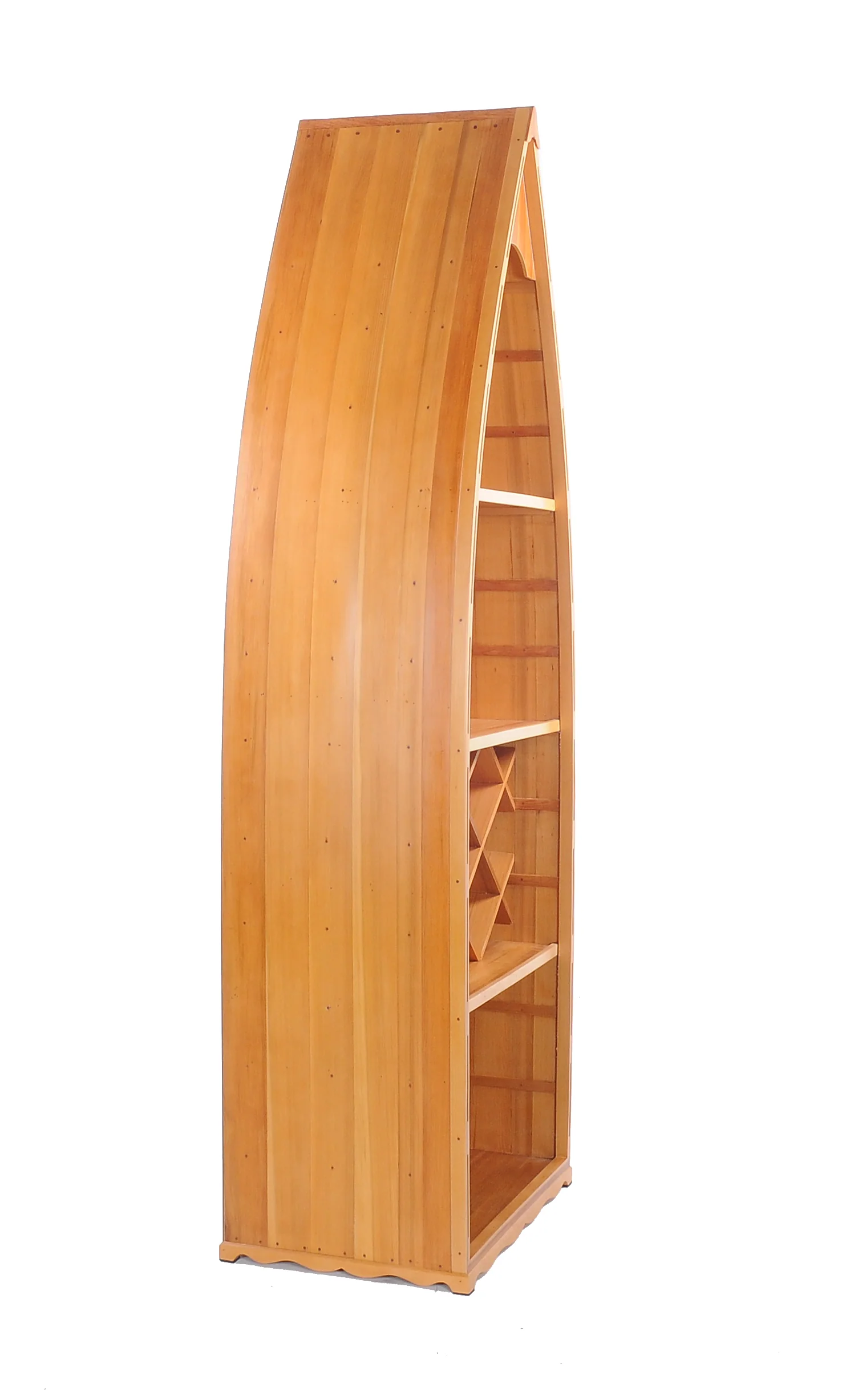 Wooden Canoe Wine Shelf By Homeroots - Image 3