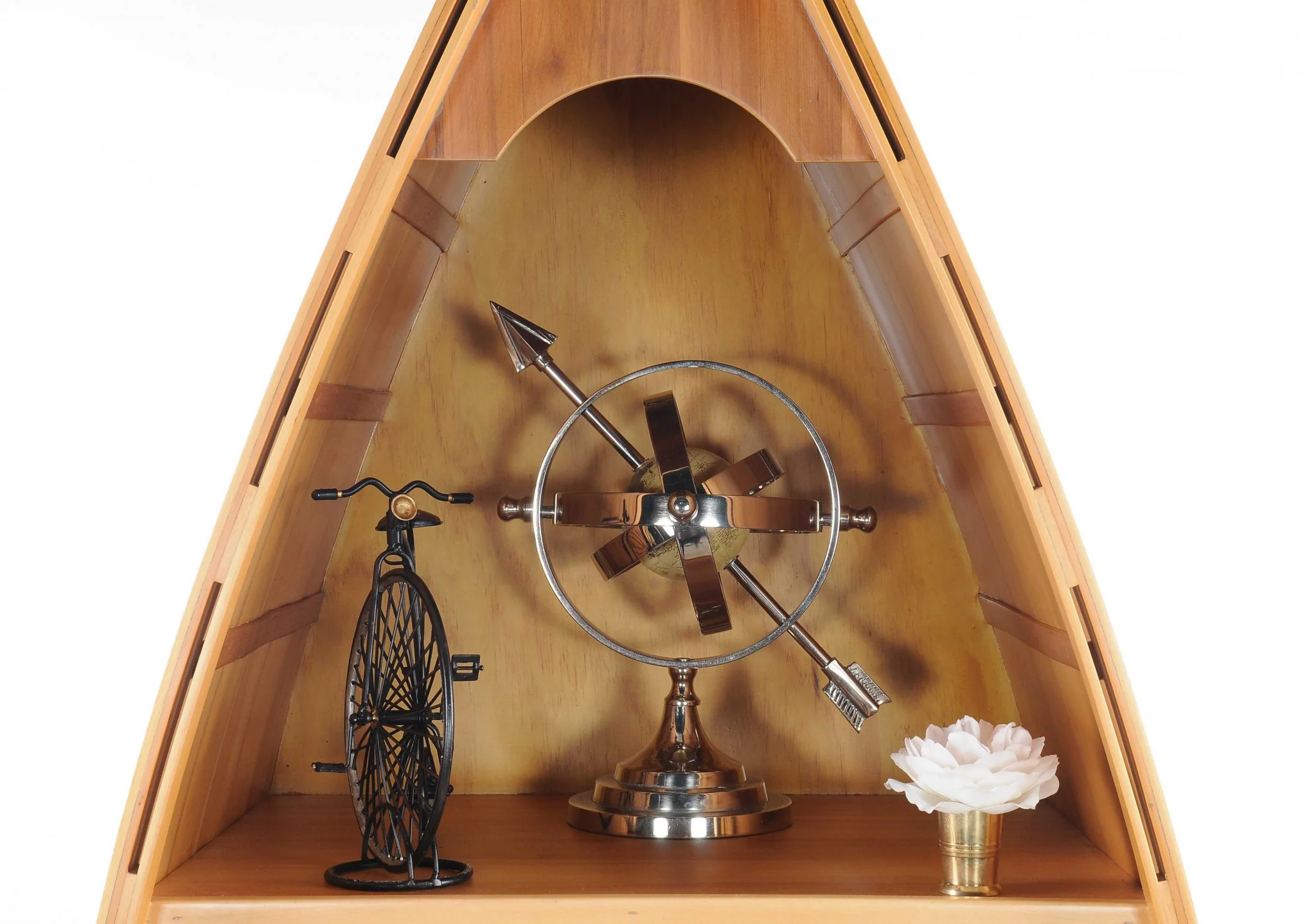 Wooden Canoe Wine Shelf By Homeroots - Image 5
