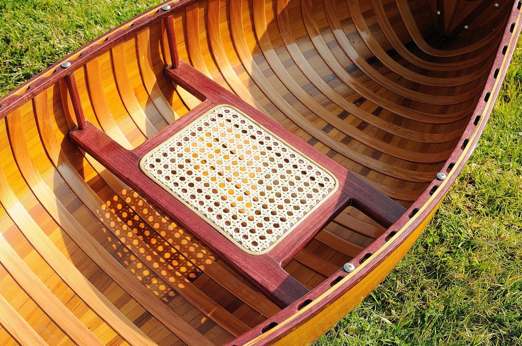 Wooden Canoe with Ribs By Homeroots - Image 2