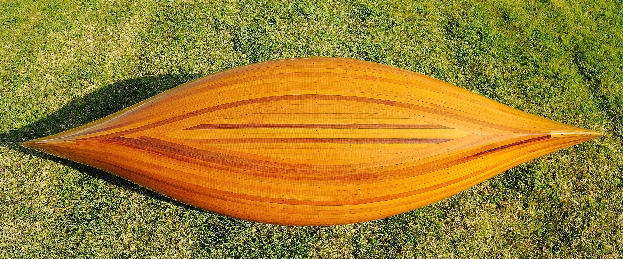 Wooden Canoe with Ribs By Homeroots - Image 3
