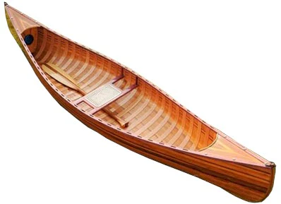 Wooden Canoe with Ribs By Homeroots - Image 6