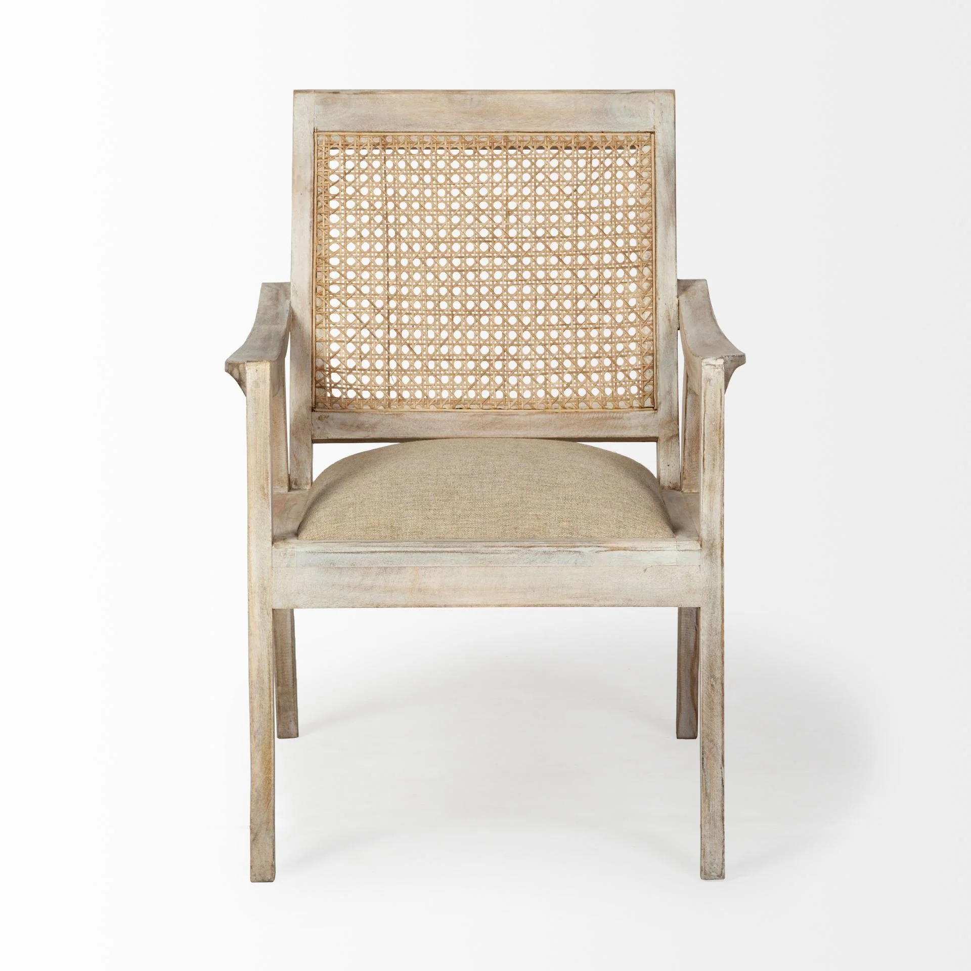 Wooden Chair with Cane Mesh Backrest By Homeroots - Image 2
