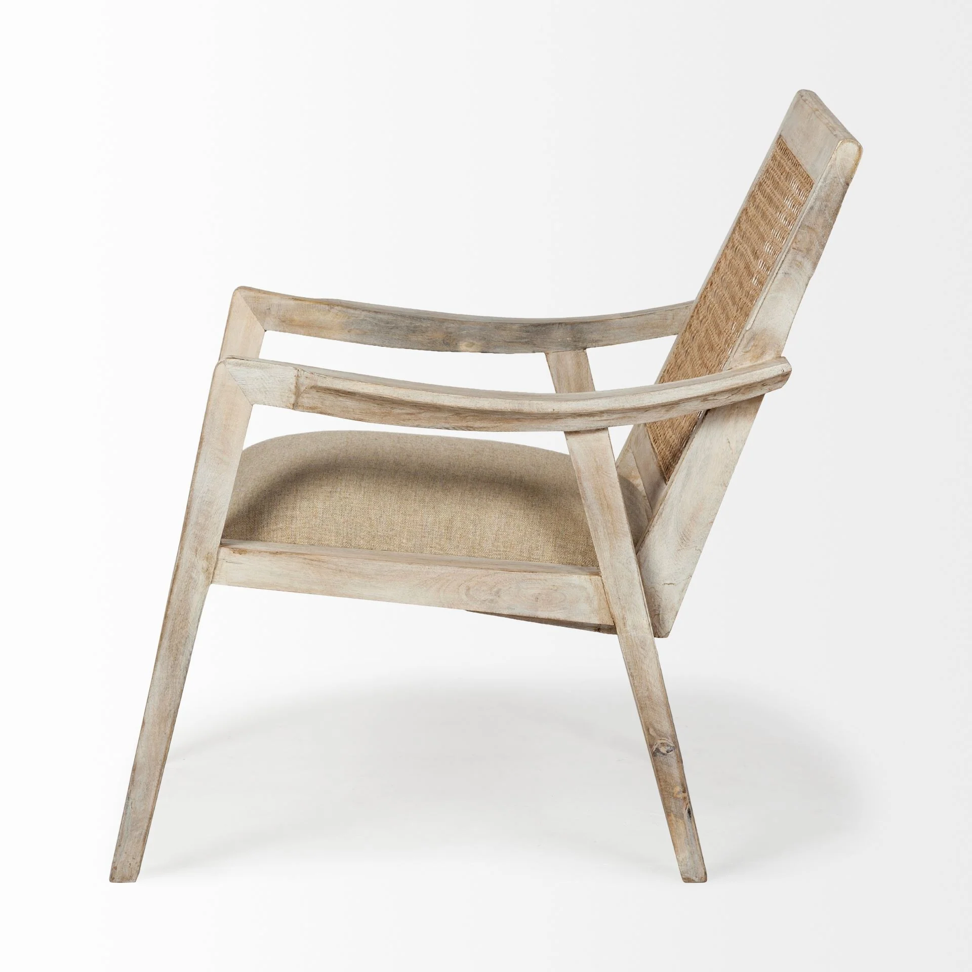 Wooden Chair with Cane Mesh Backrest By Homeroots - Image 3