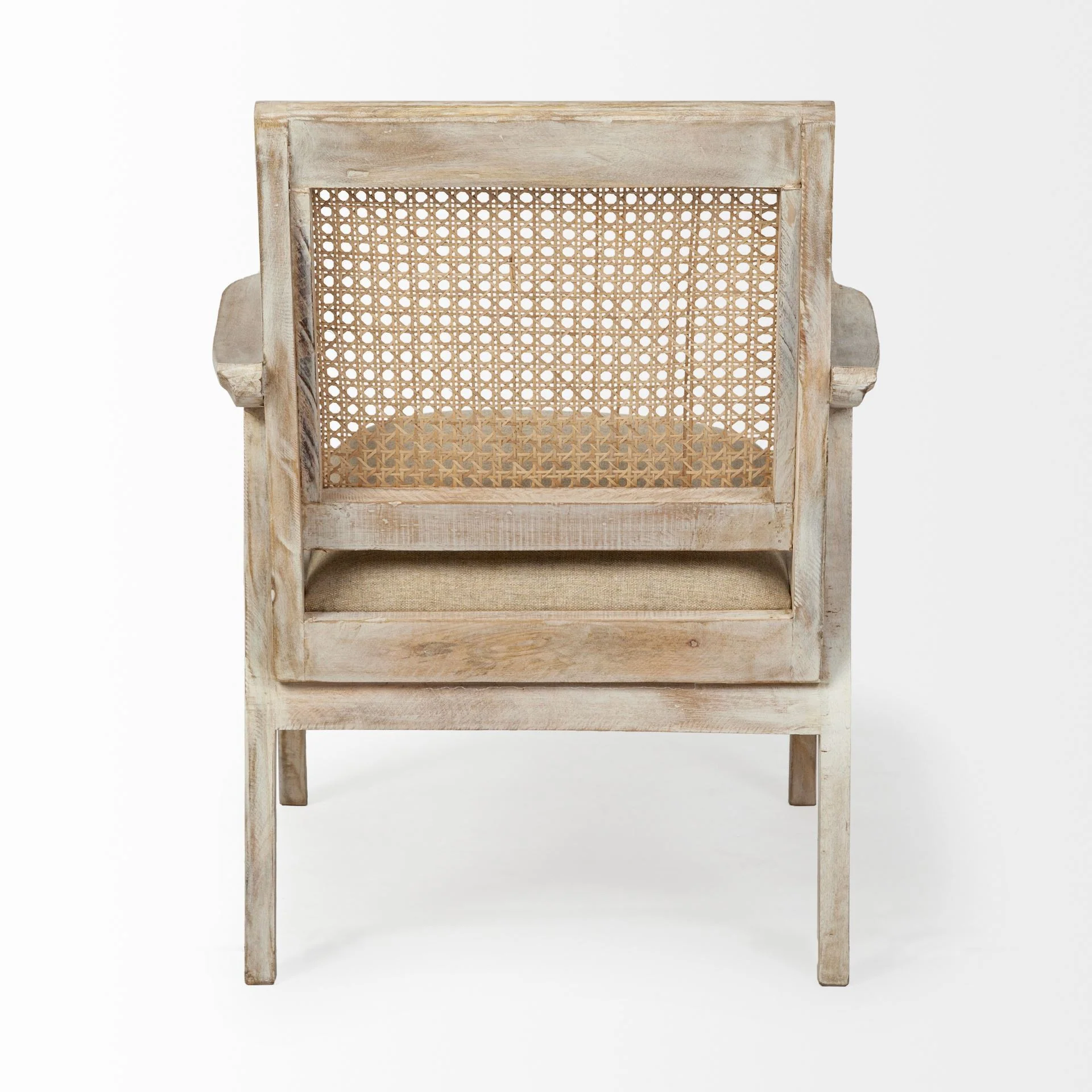 Wooden Chair with Cane Mesh Backrest By Homeroots - Image 4