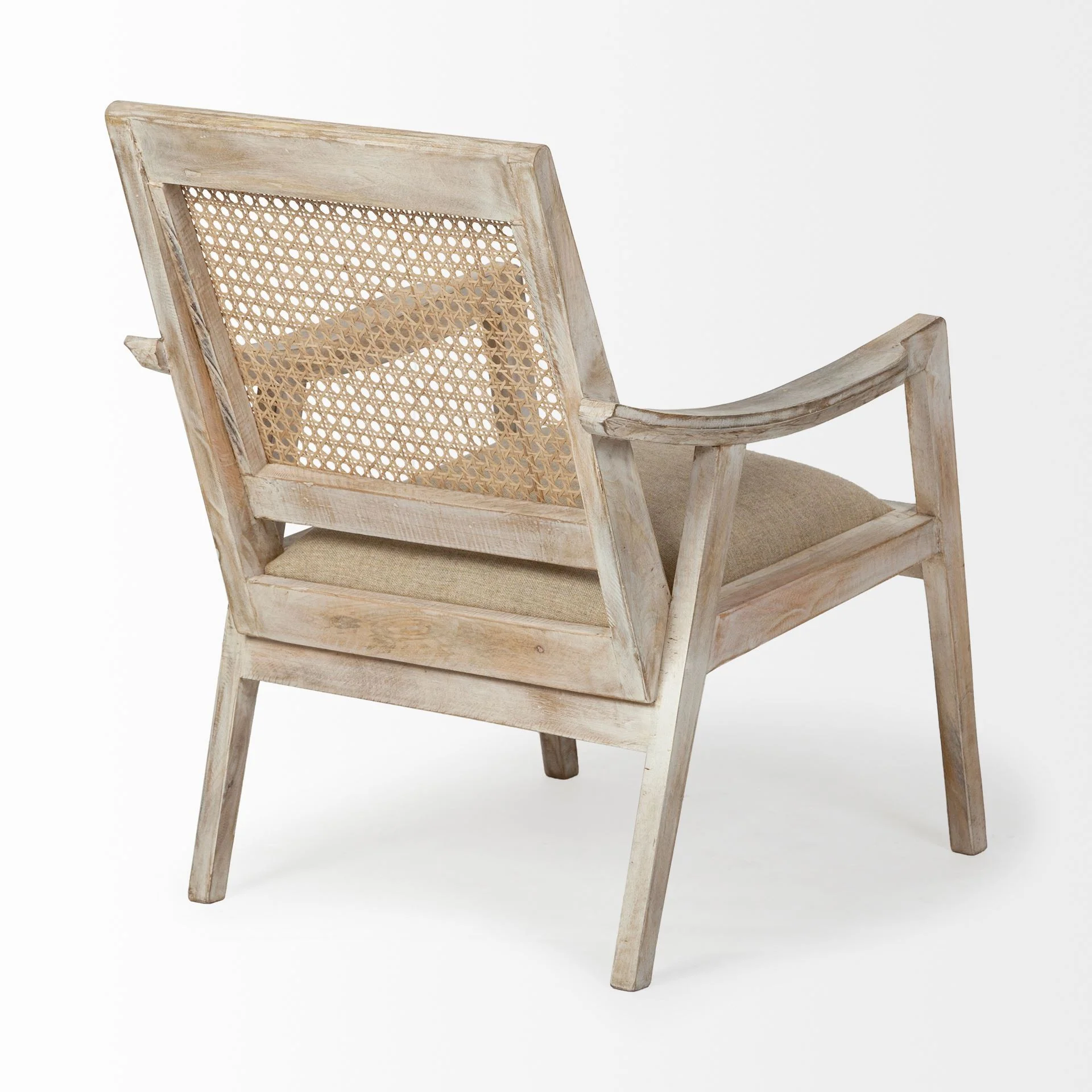 Wooden Chair with Cane Mesh Backrest By Homeroots - Image 5