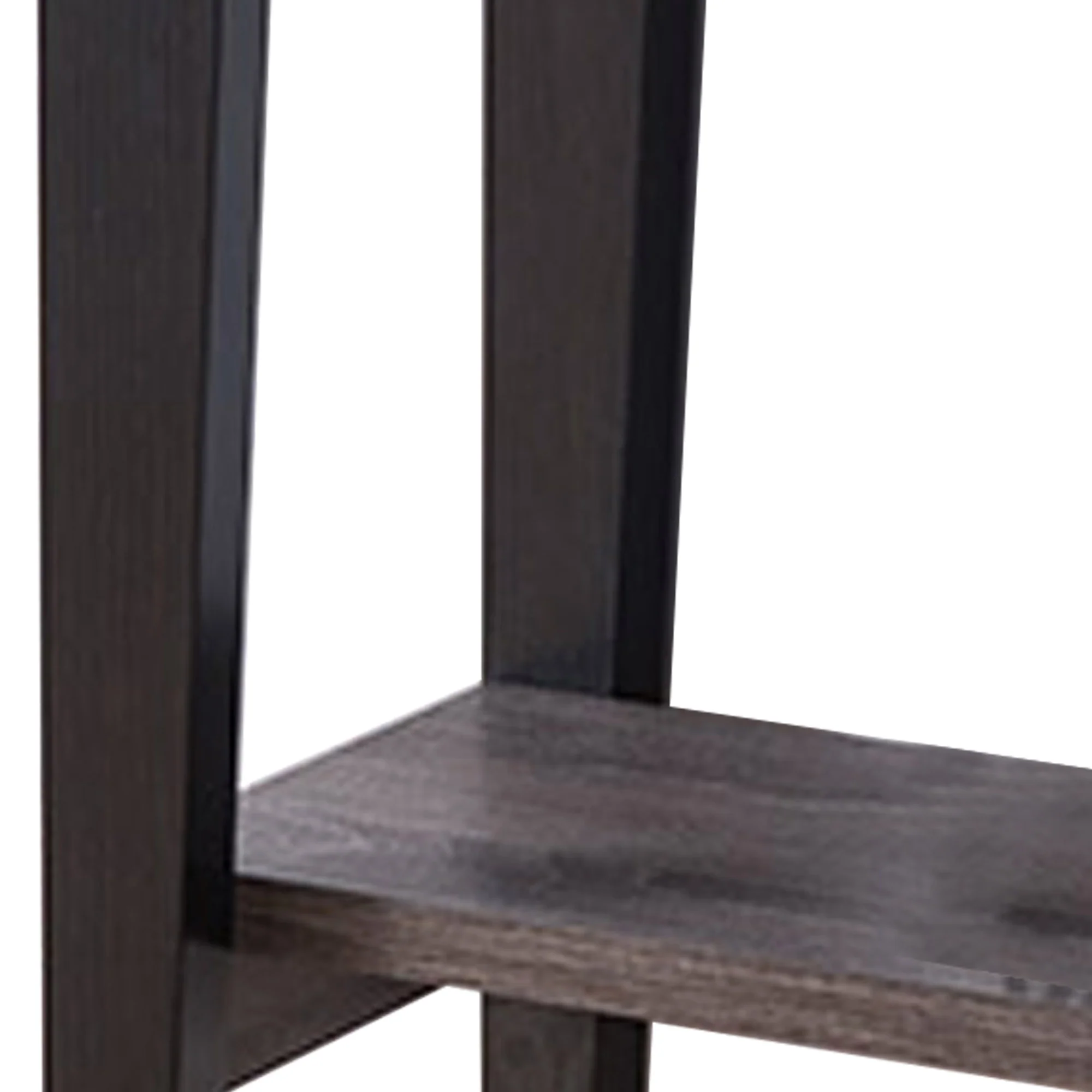 Wooden Console Table With Bottom Shelf, Black And Gray By Benzara - Image 4
