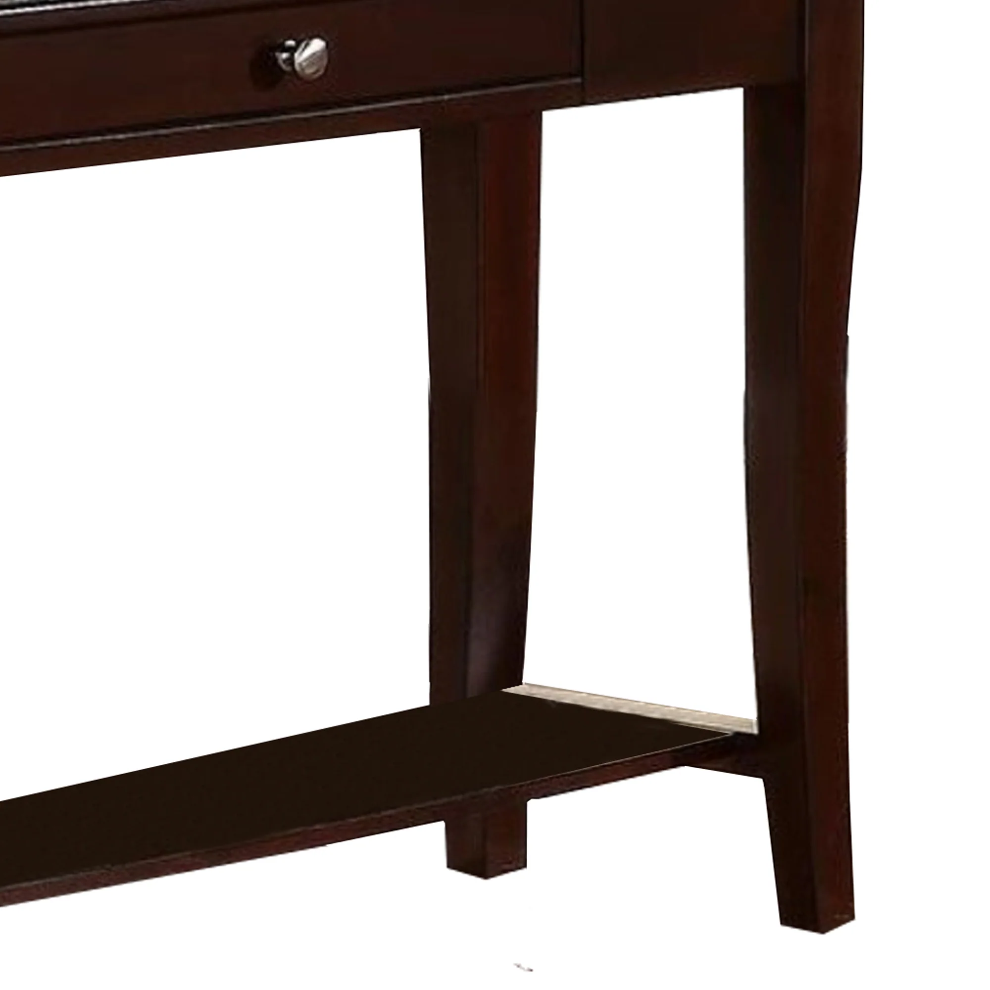 Wooden Console Table With One Drawers Brown By Benzara - Image 4