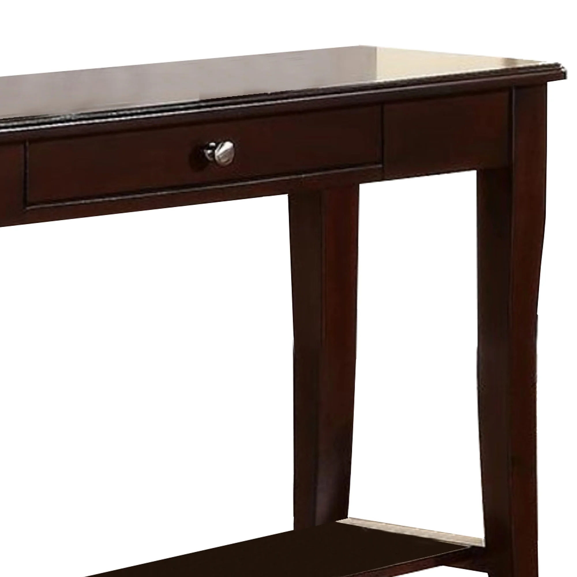 Wooden Console Table With One Drawers Brown By Benzara - Image 5