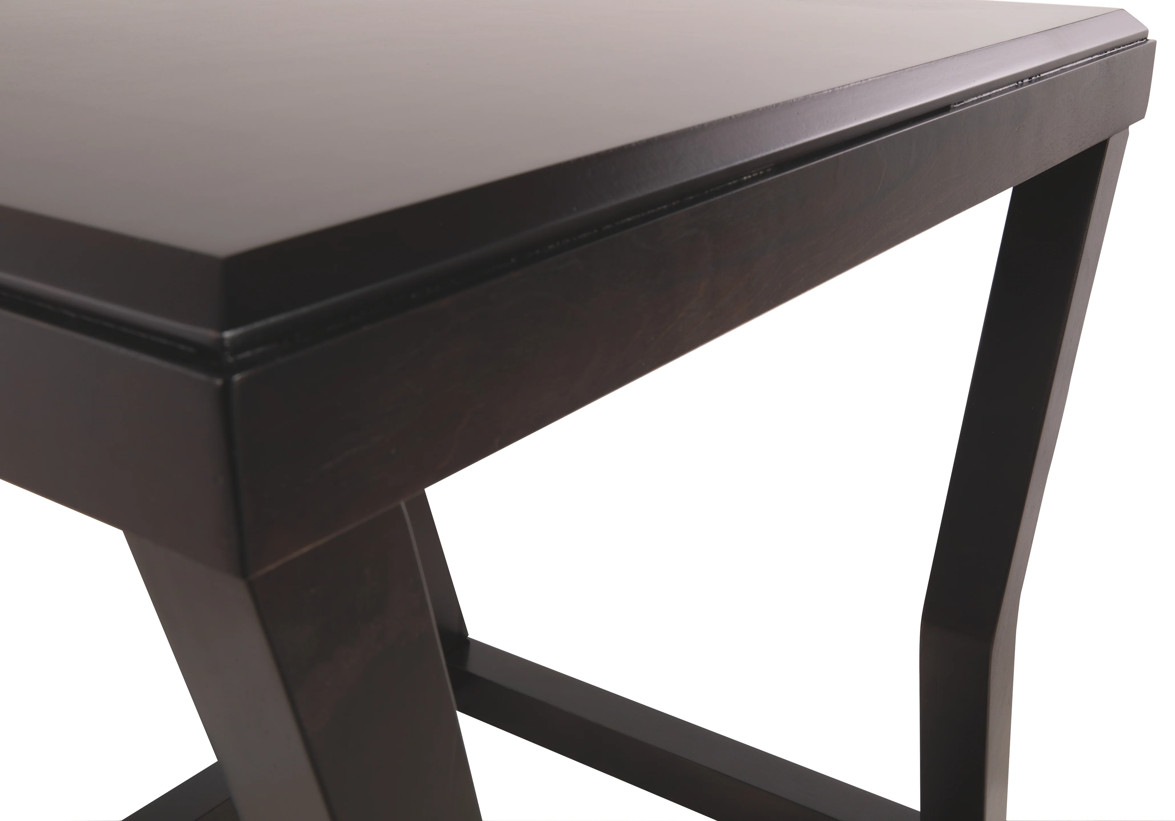 Wooden End Table With Rectangular Top And Sturdy Angular Legs, Brown By Benzara - Image 4