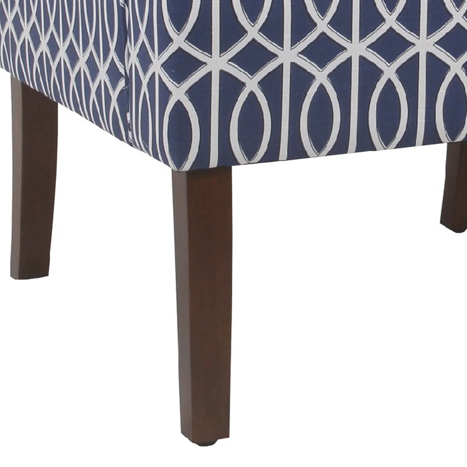 Wooden Fabric Upholstered Accent Chair With Swooping Armrests, Multicolor By Benzara - Image 3
