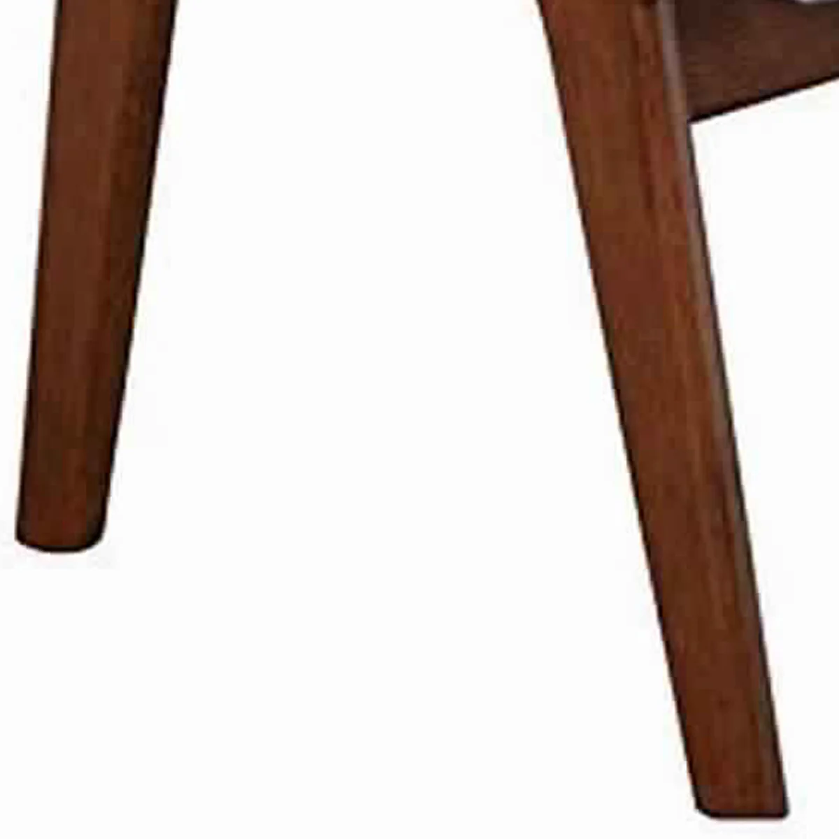 Wooden Footrest With Fabric Upholstered Padded Top, Gray And Brown By Benzara - Image 2