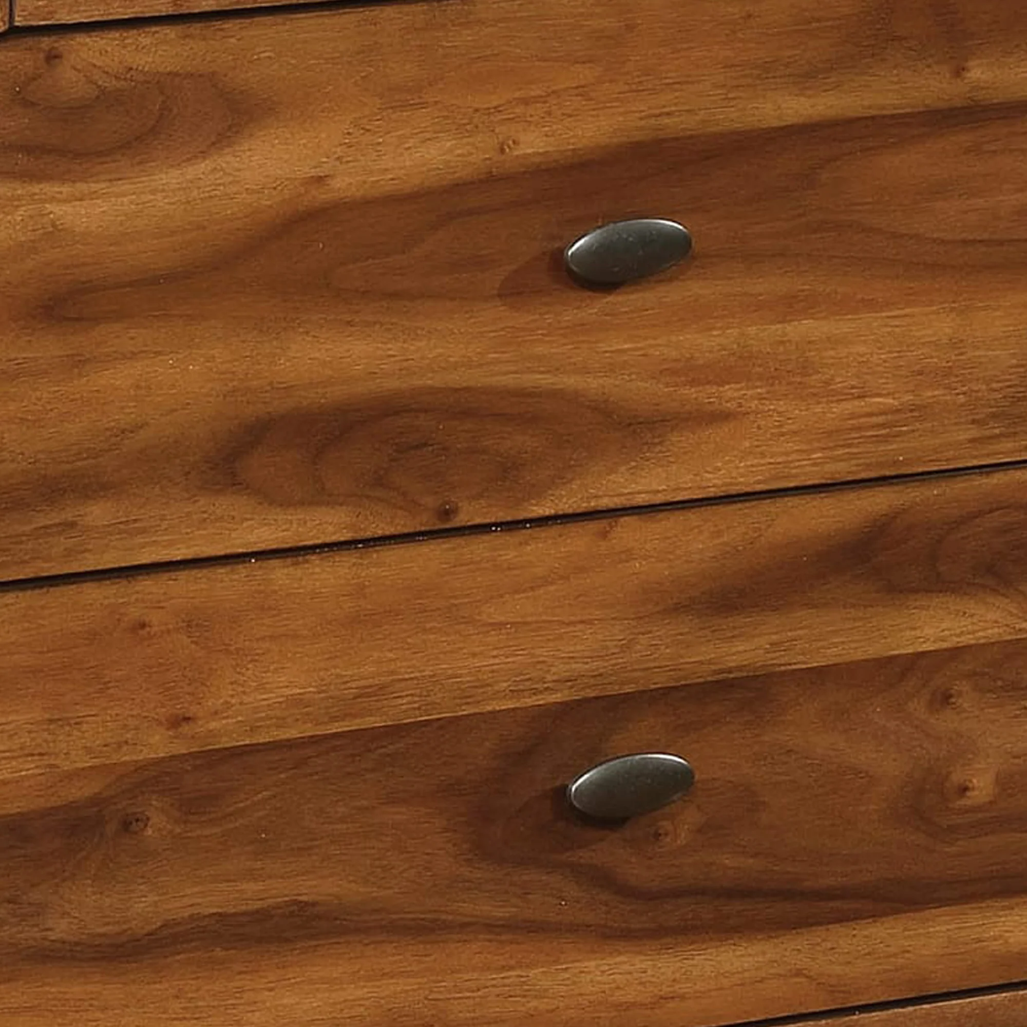 Wooden Nightstand with 2 Drawers, Dark Walnut Brown By Benzara - Image 5