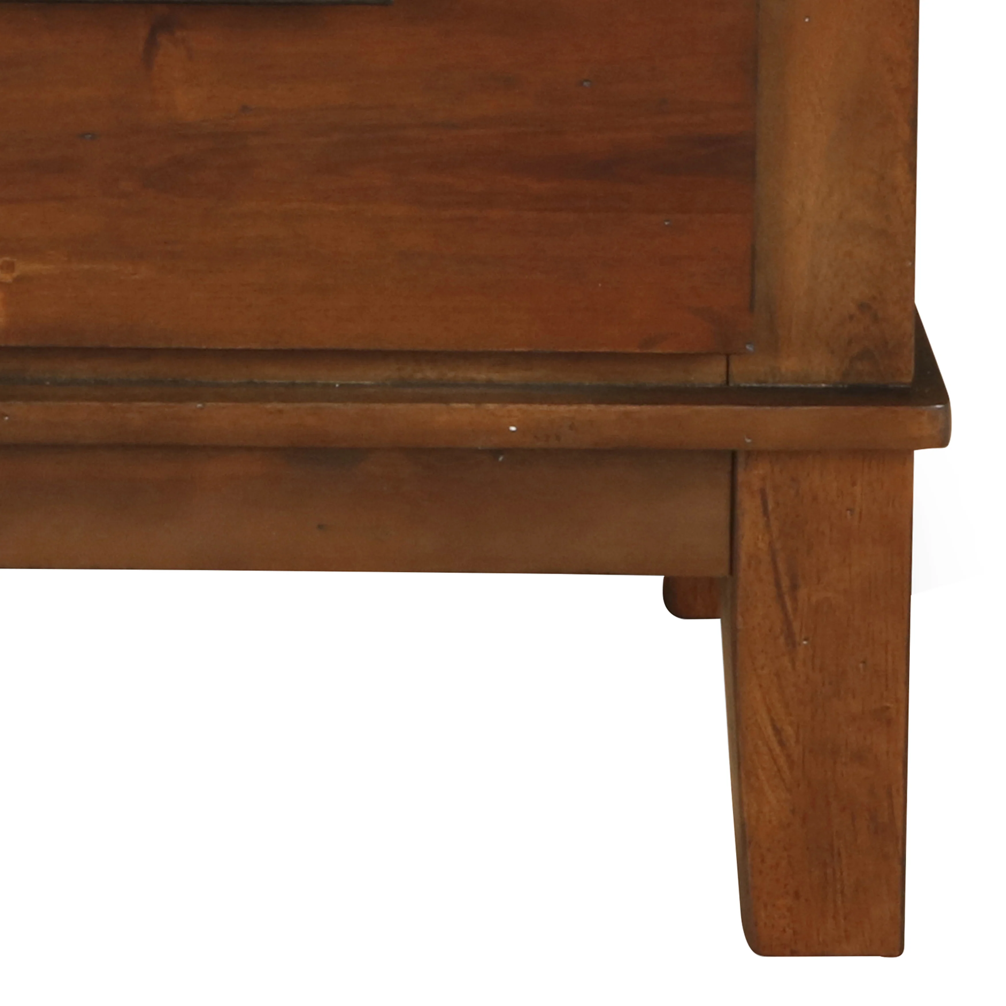 Wooden Nightstand With Chamfered Legs And 2 Spacious Drawers Brown By Benzara - Image 2