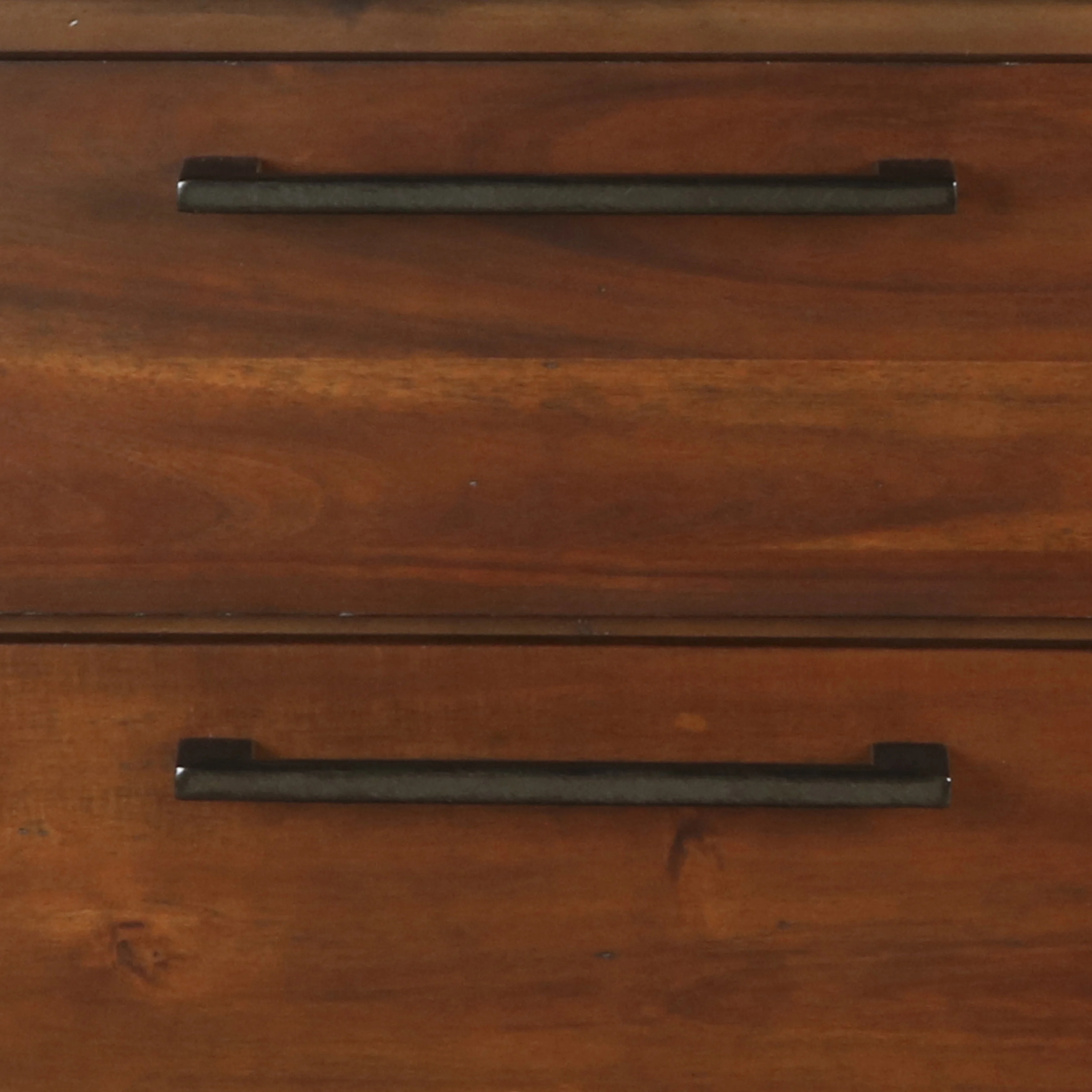 Wooden Nightstand With Chamfered Legs And 2 Spacious Drawers Brown By Benzara - Image 3
