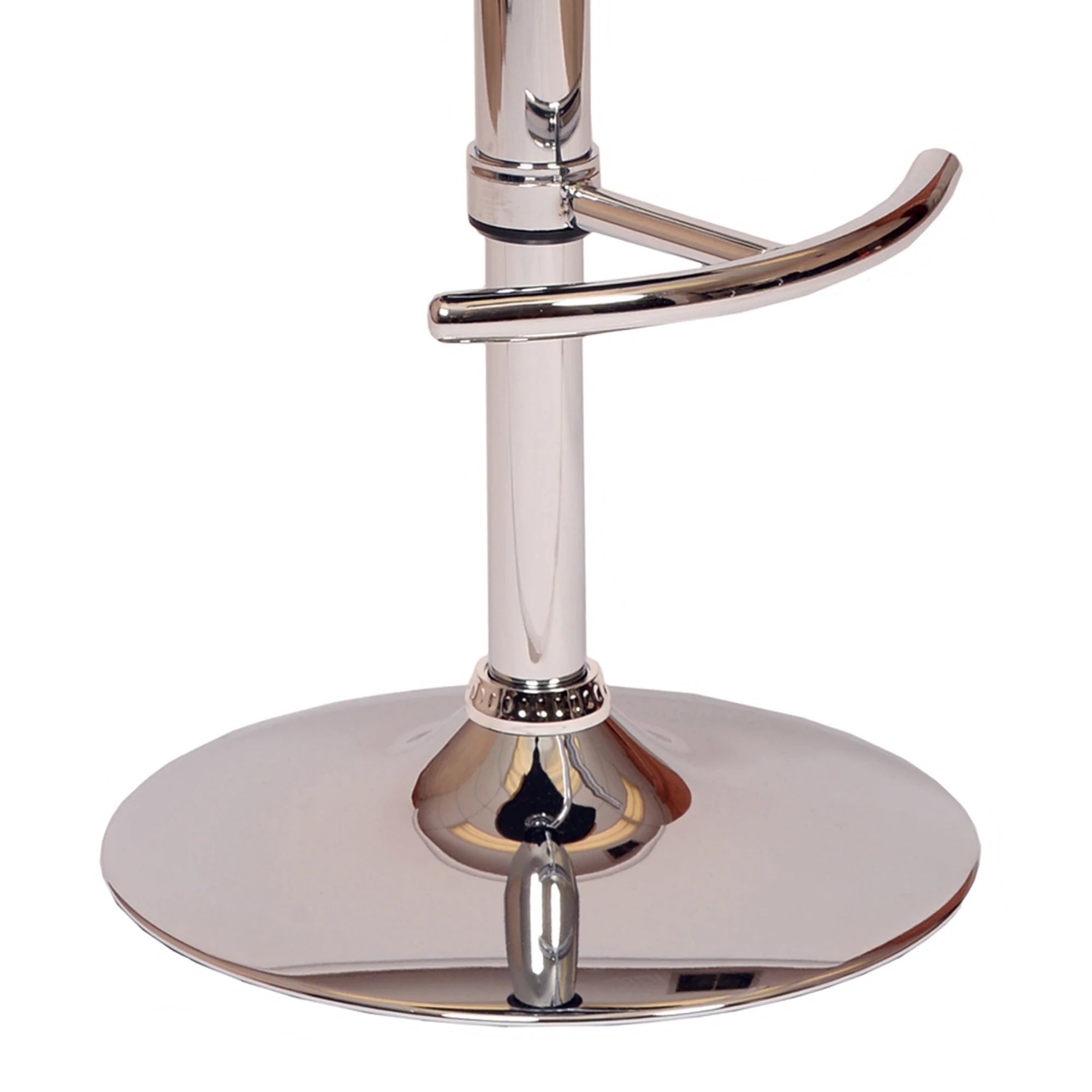 Wooden Open Back Barstool With Adjustable Pedestal Base Black And Brown By Benzara - Image 5