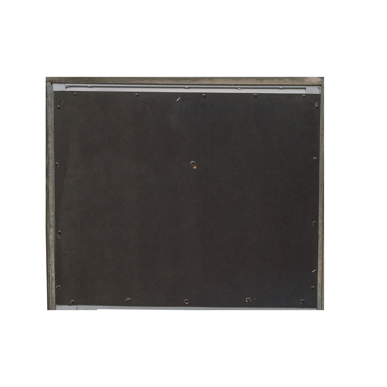 Wooden Square Mirror with Molded Details and Dual Texture, Gray By Benzara - Image 3