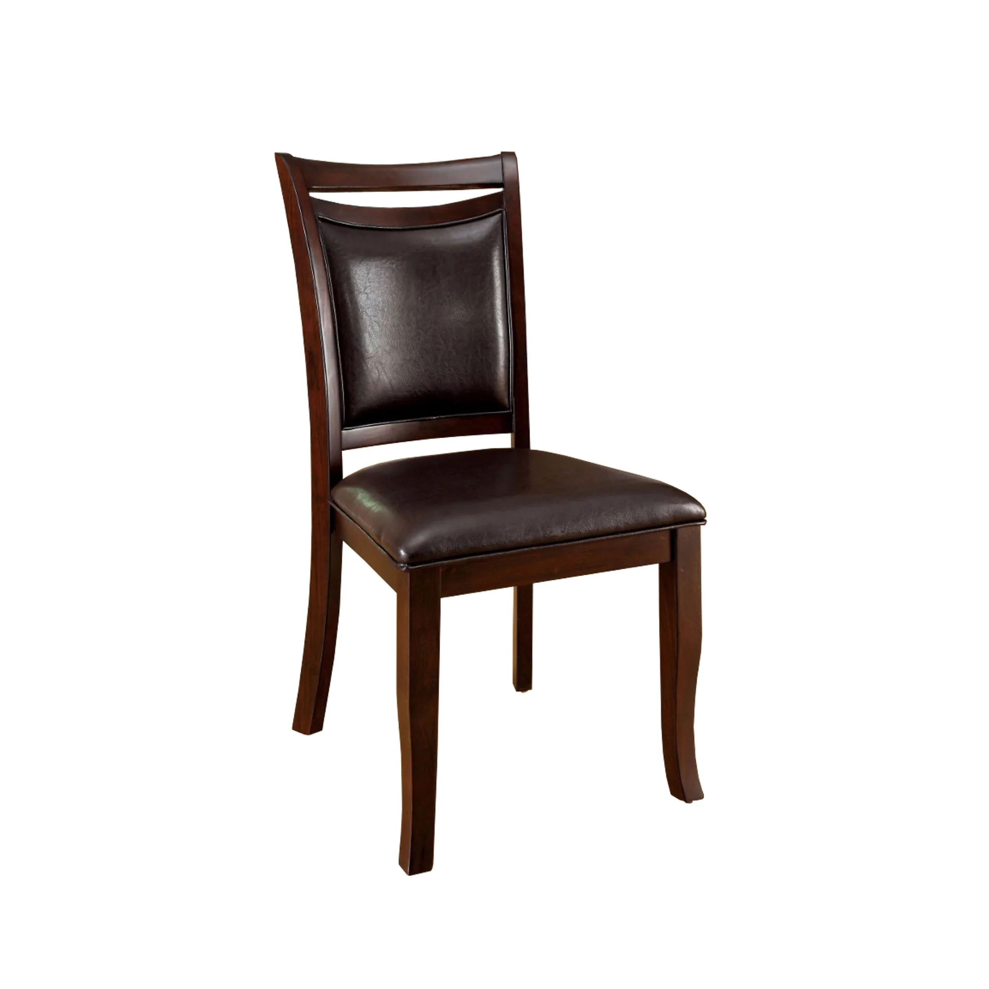 Woodside Transitional Side Chair , Expresso Finish, Set Of 2 By Benzara - Image 2