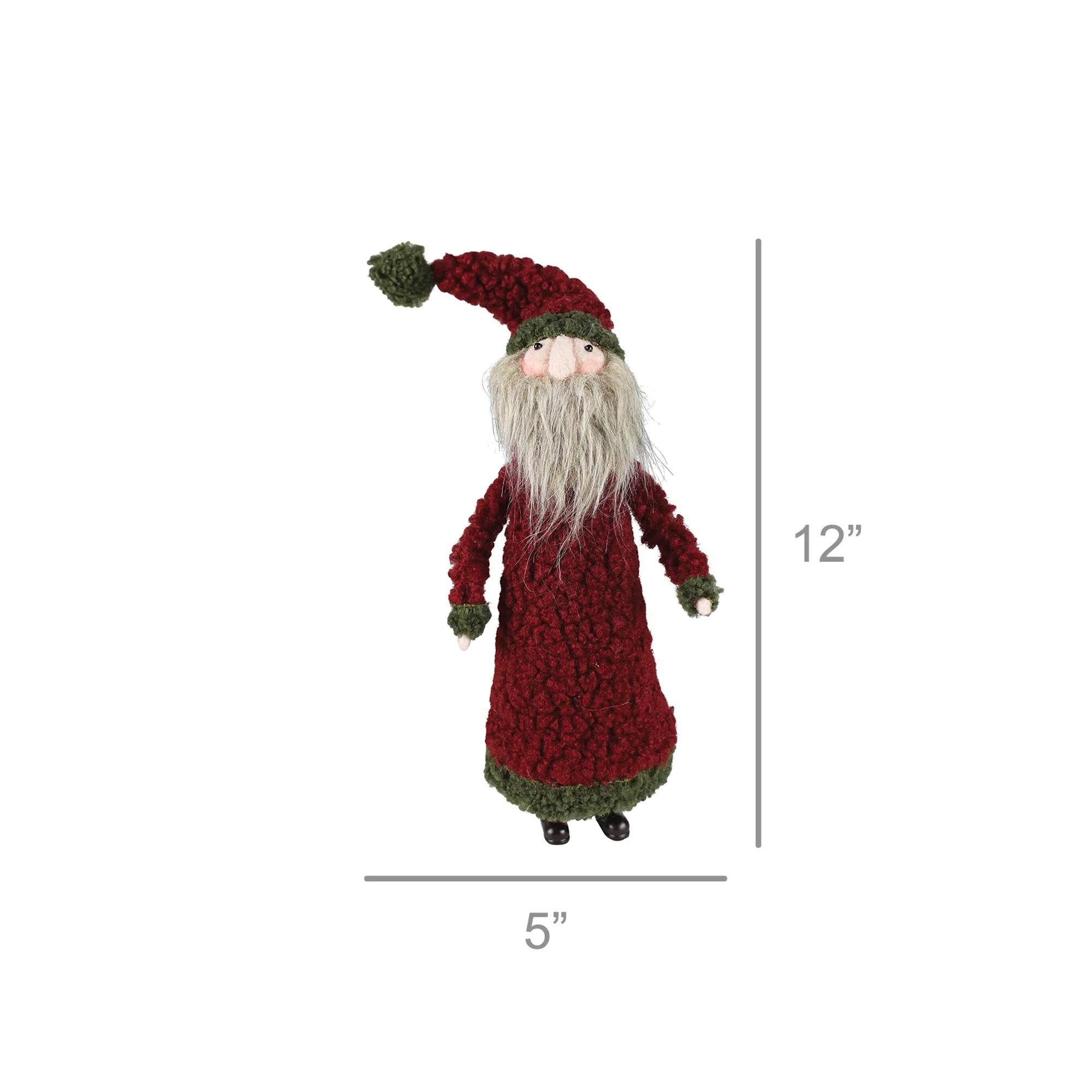 Wooly Santa, Felt - Large Set Of 2 By HomArt - Image 3