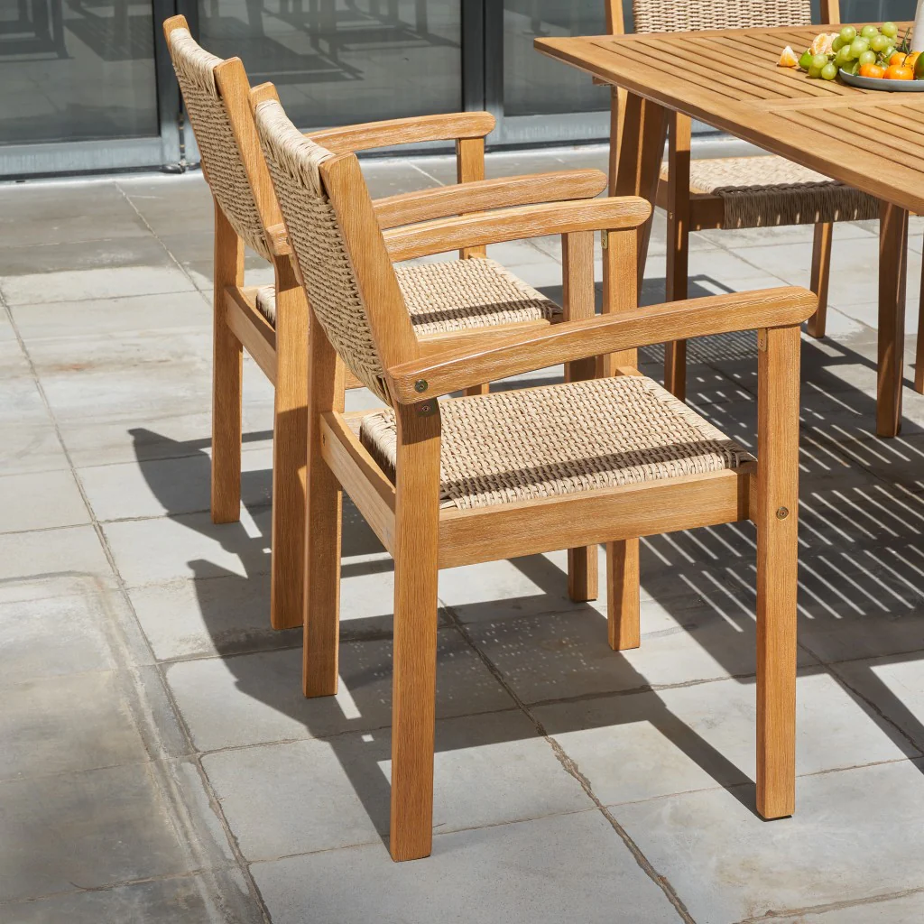 Woven Dining Chairs Set Of 2 By Homeroots - Image 3