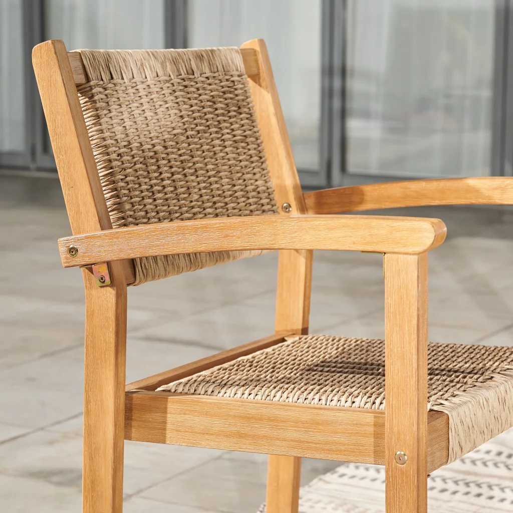 Woven Dining Chairs Set Of 2 By Homeroots - Image 6