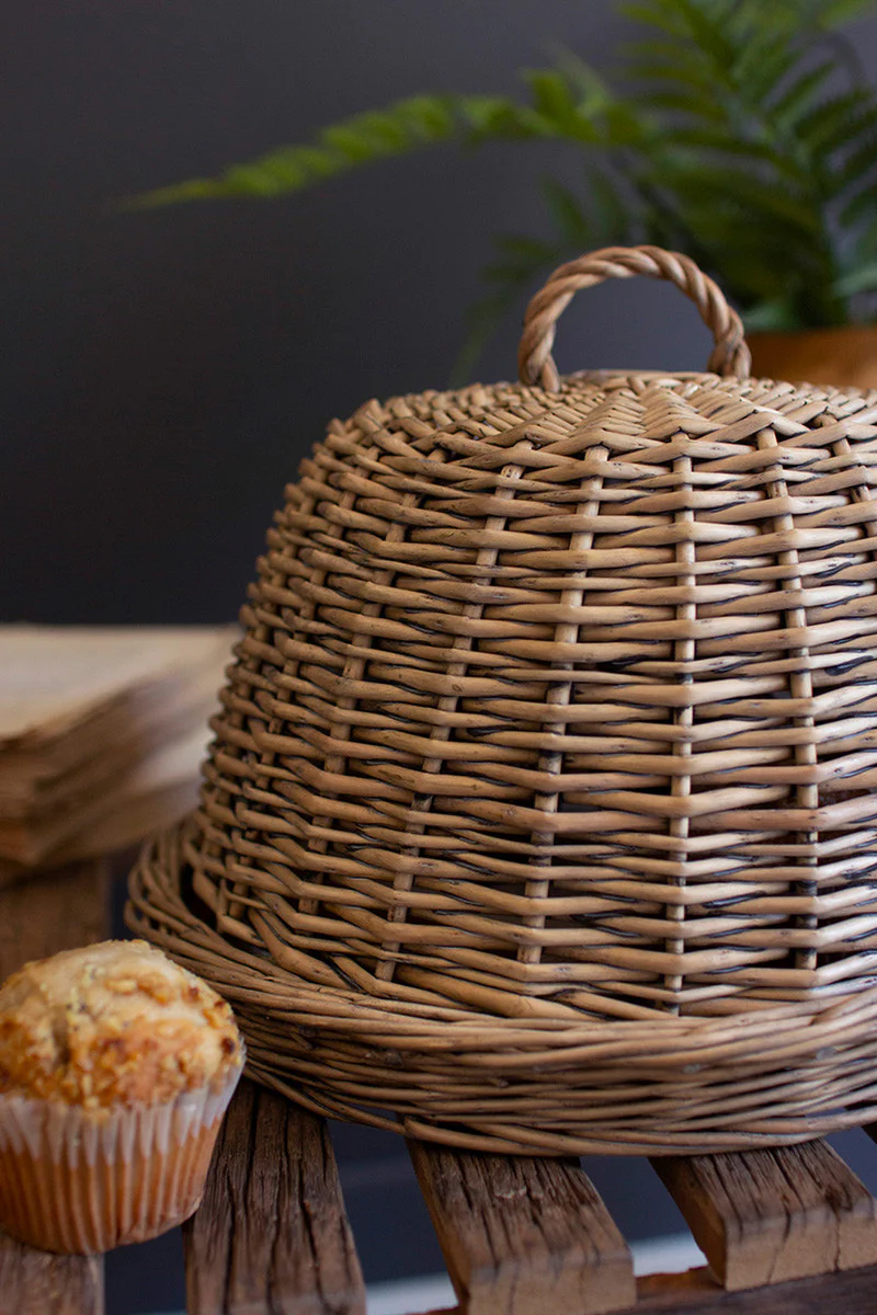 Woven Rattan Dome With Base (Min 2) By Kalalou - Image 3