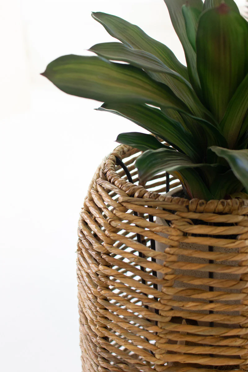 Woven Seagrass Barrel Planters Set Of 2 By Kalalou - Image 3